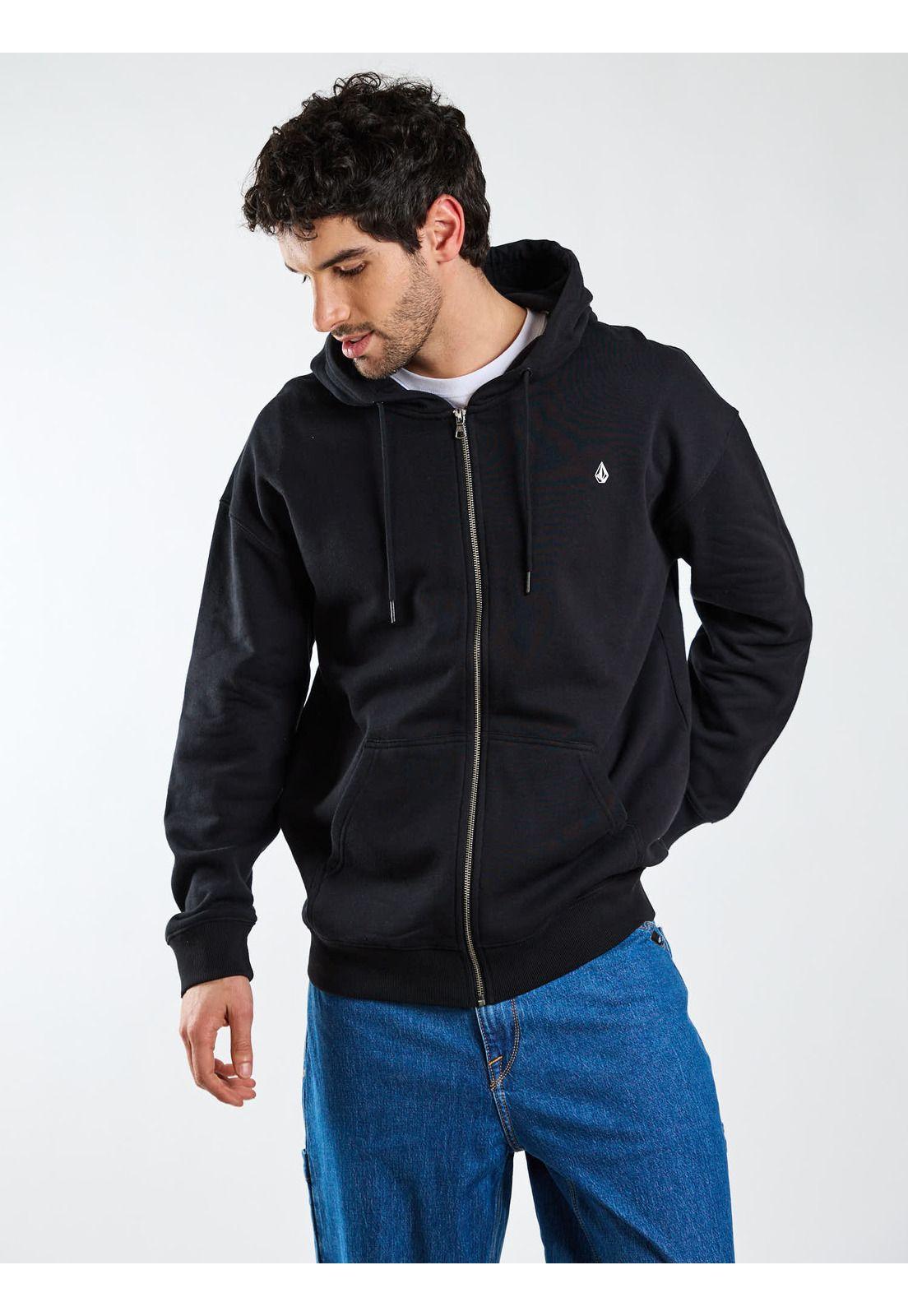 Poleron FZ Obsidian Negro Hombre Volcom-5