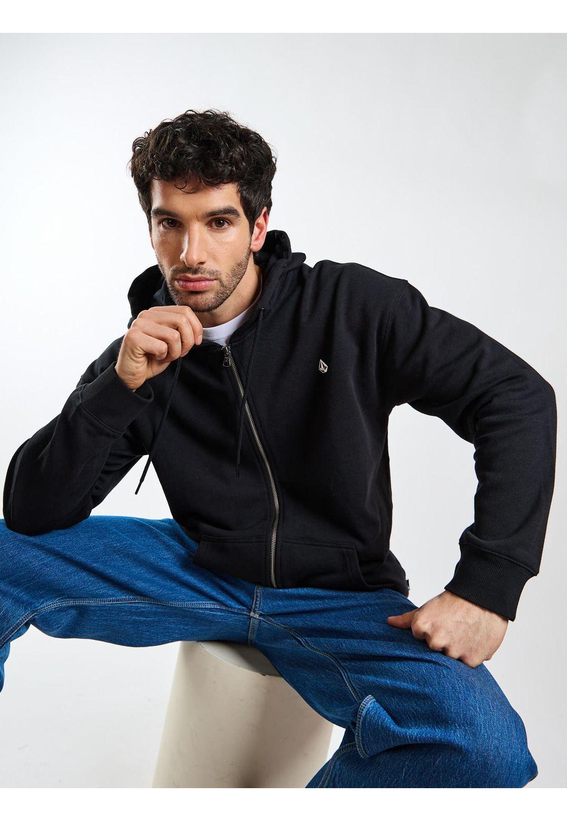 Poleron FZ Obsidian Negro Hombre Volcom-6