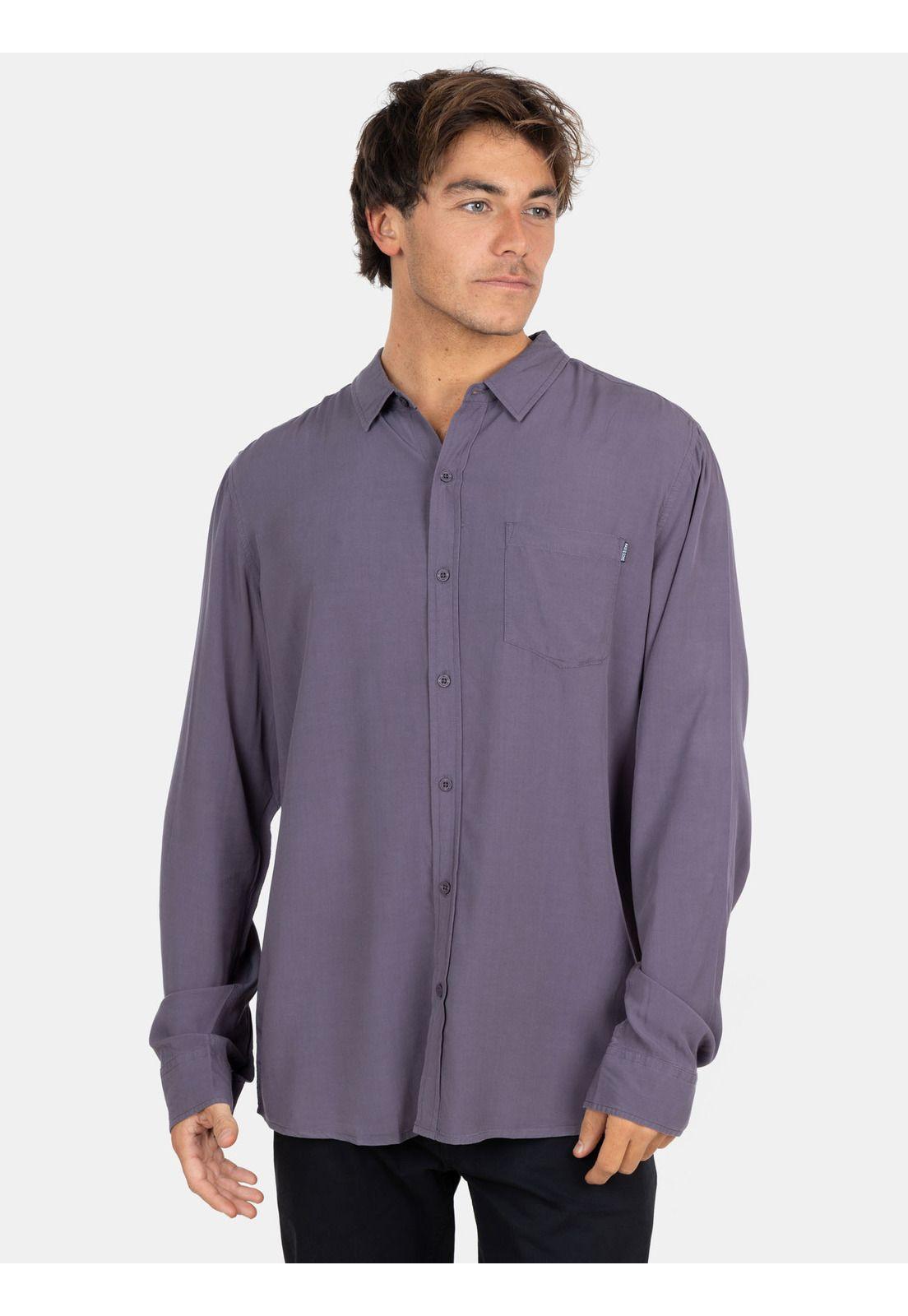 Camisa ML Sunset Shore Morado Hombre Maui And Sons-0