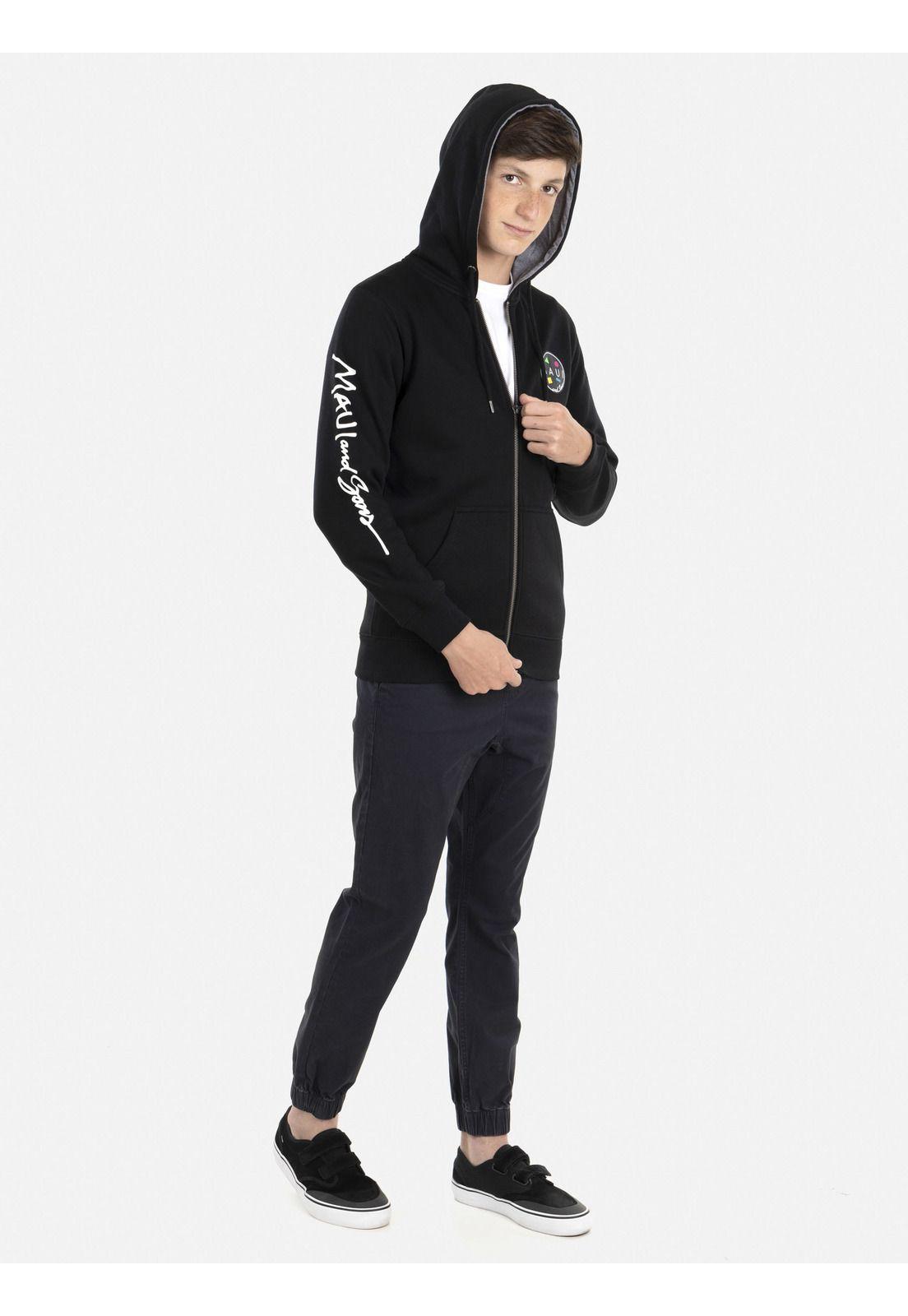 Poleron FZ Juvenil Negro Maui and Sons-2