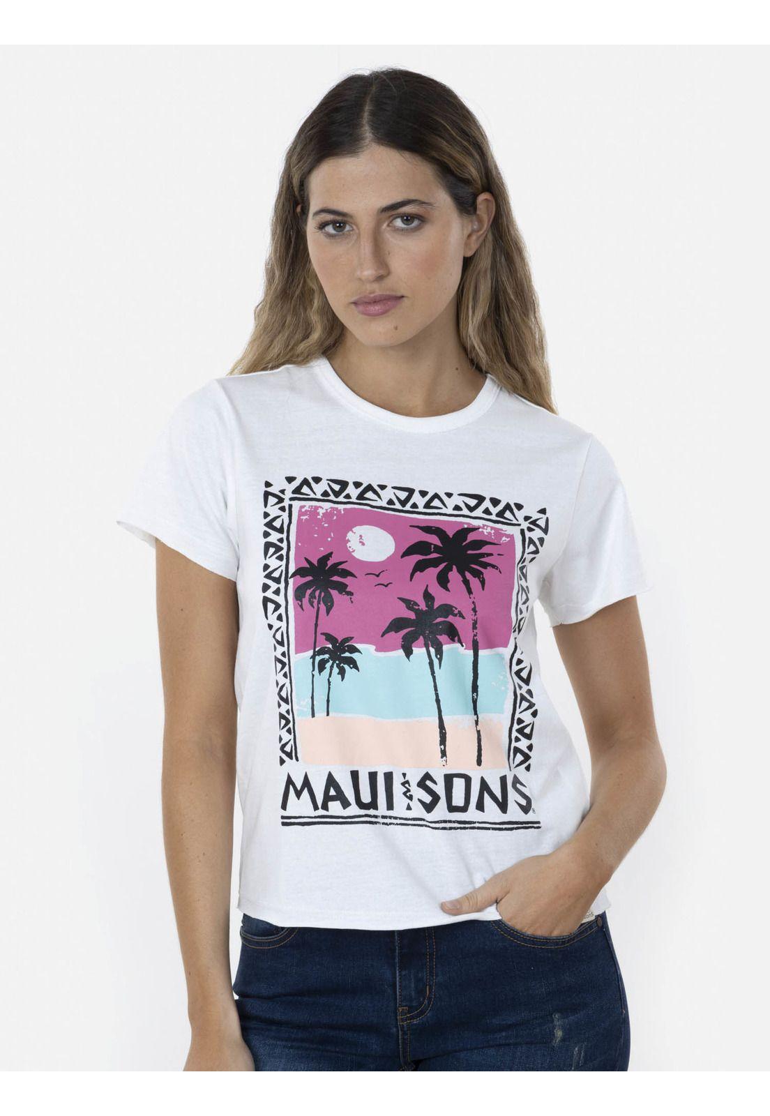 Polera SUNSET Mujer Blanco Maui and Sons-0