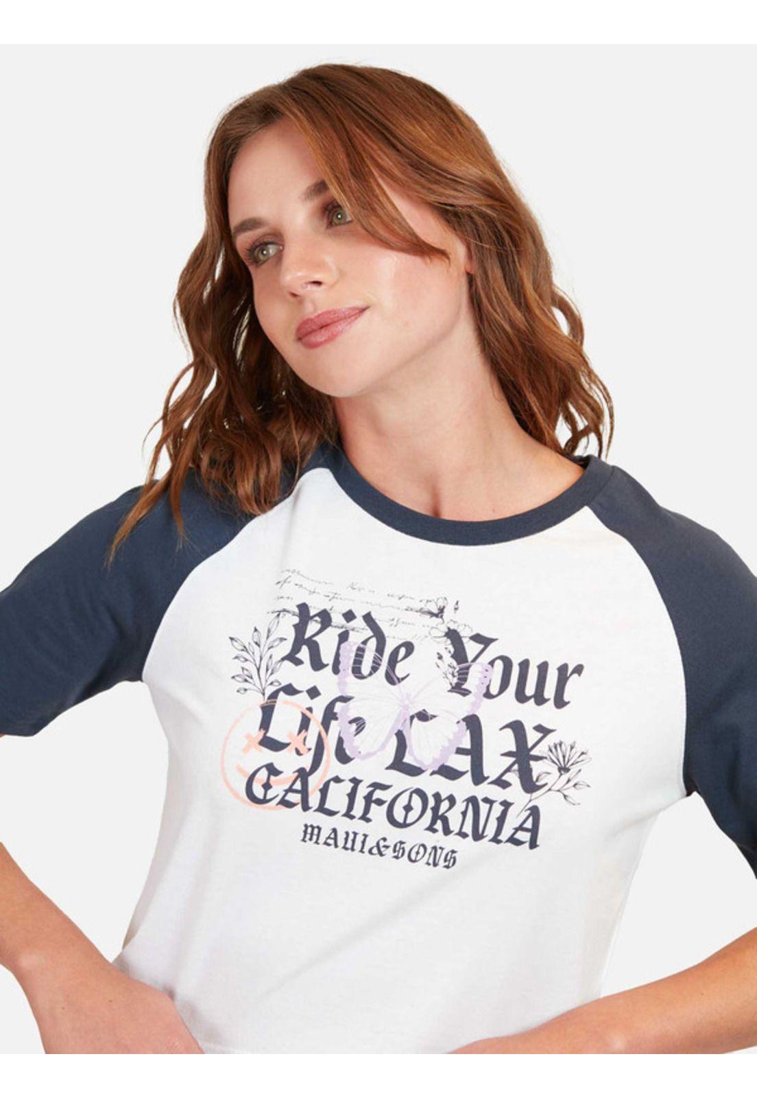 Polera Denim Mood Mujer Blanco Maui And Sons-2