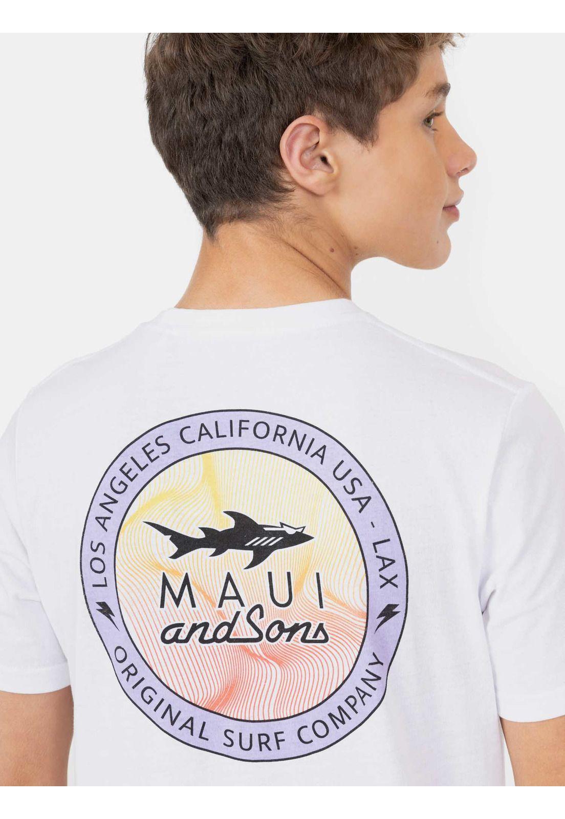Polera MC Los Angeles Lax Tees Blanco Infantil Maui And Sons-2