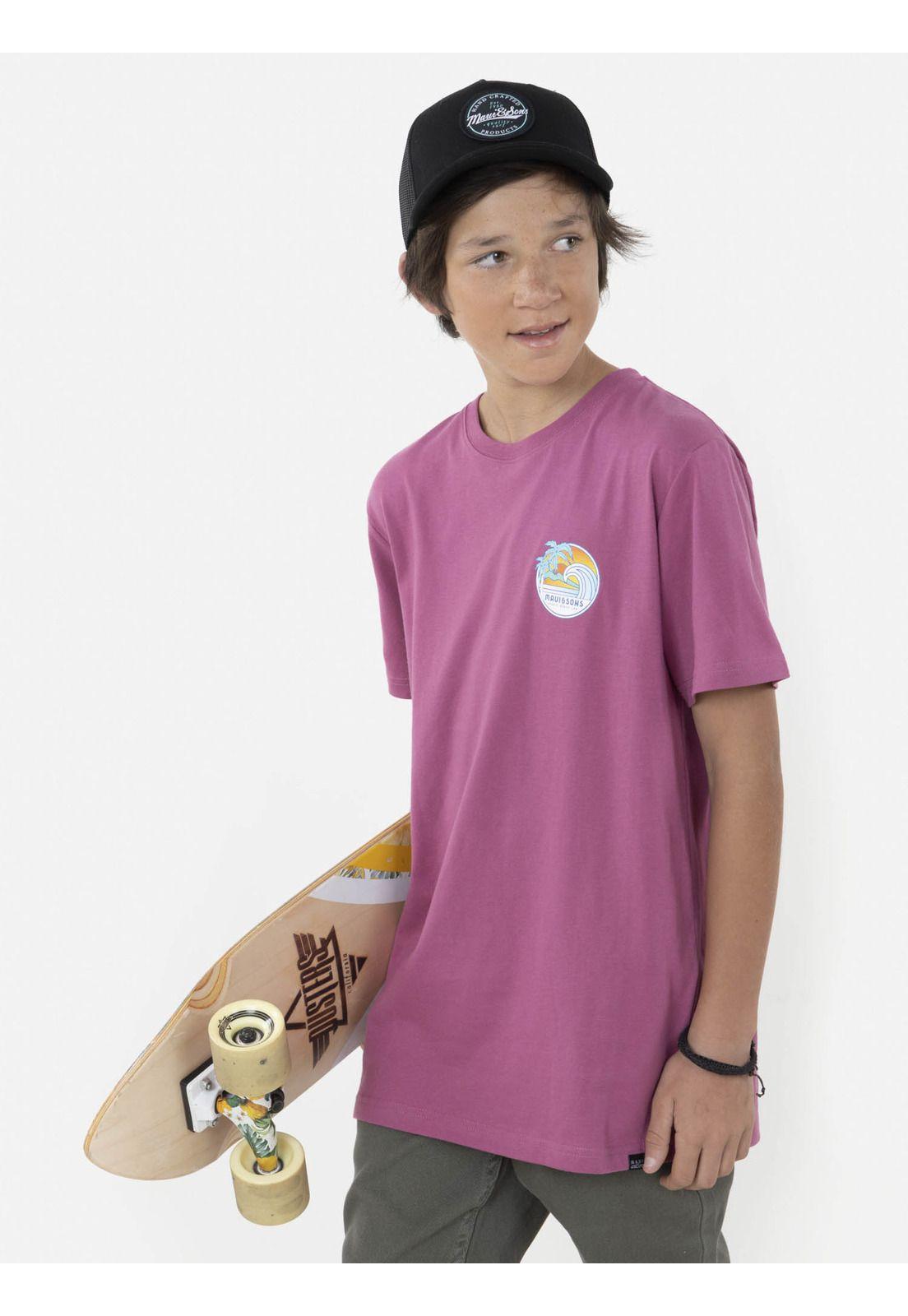 Polera RETRO VENICE Juvenil Rosado Maui and Sons-0