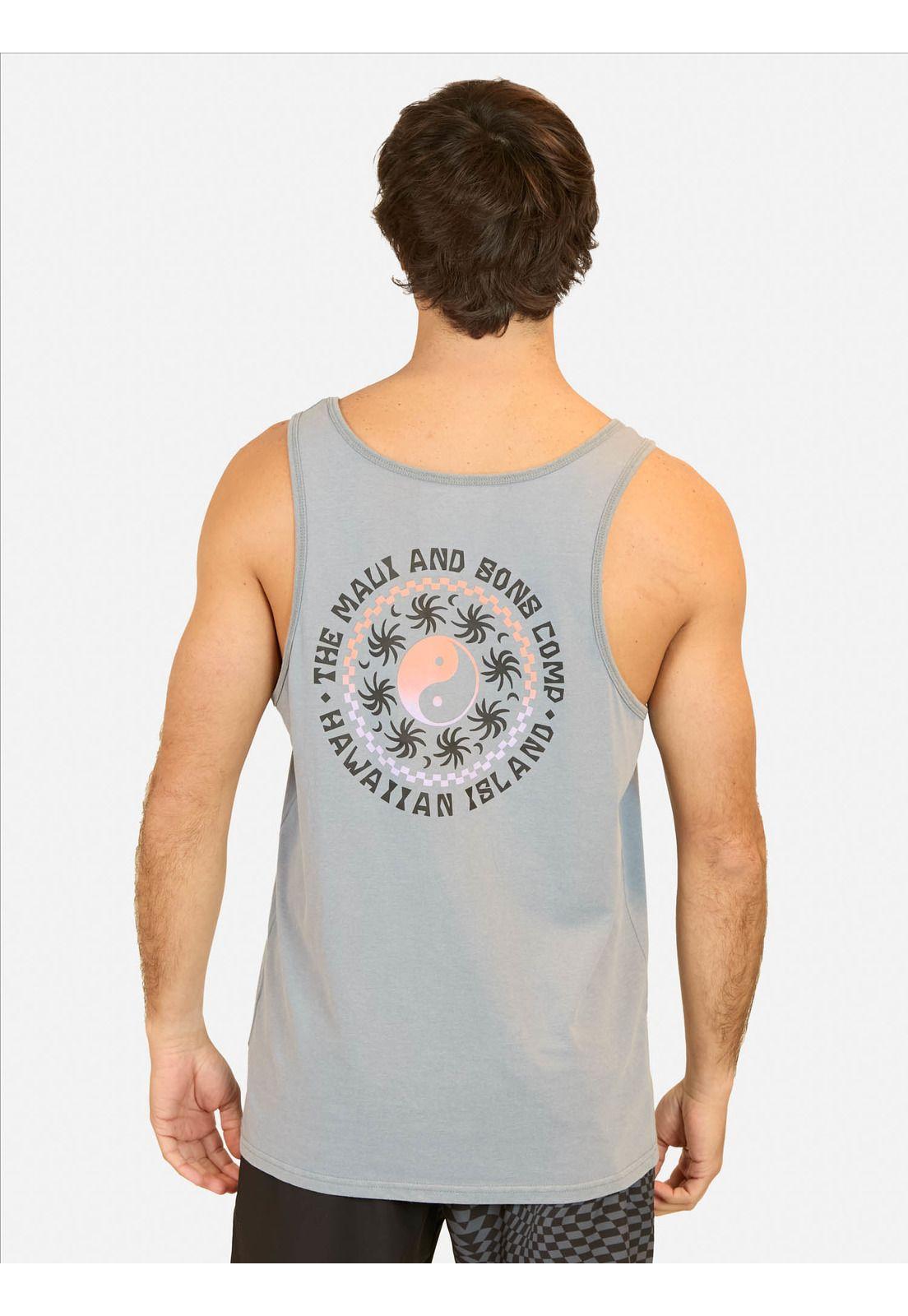 Polera SM Hawaiian Island Gris Hombre Maui And Sons-1