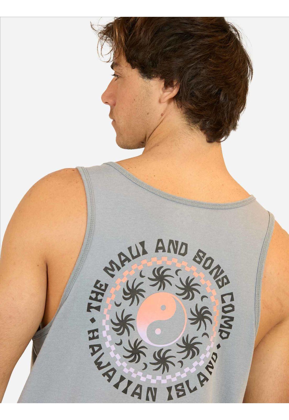 Polera SM Hawaiian Island Gris Hombre Maui And Sons-2