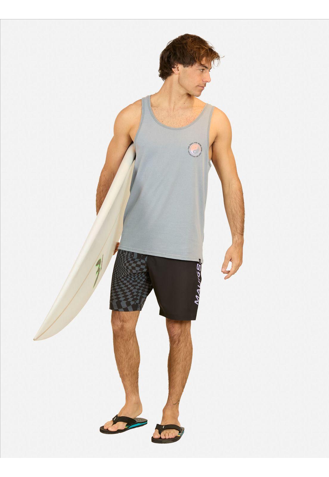 Polera SM Hawaiian Island Gris Hombre Maui And Sons-3