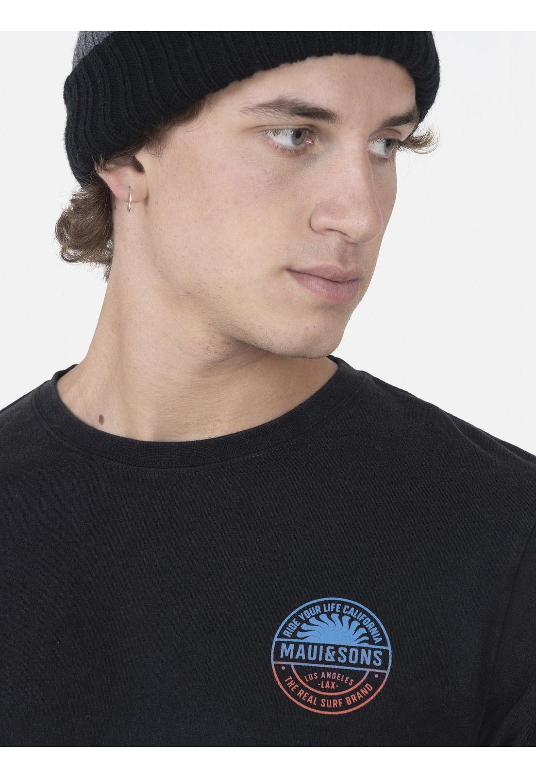 Polera Hombre MID SUN LS TEE Negro Maui and Sons-2