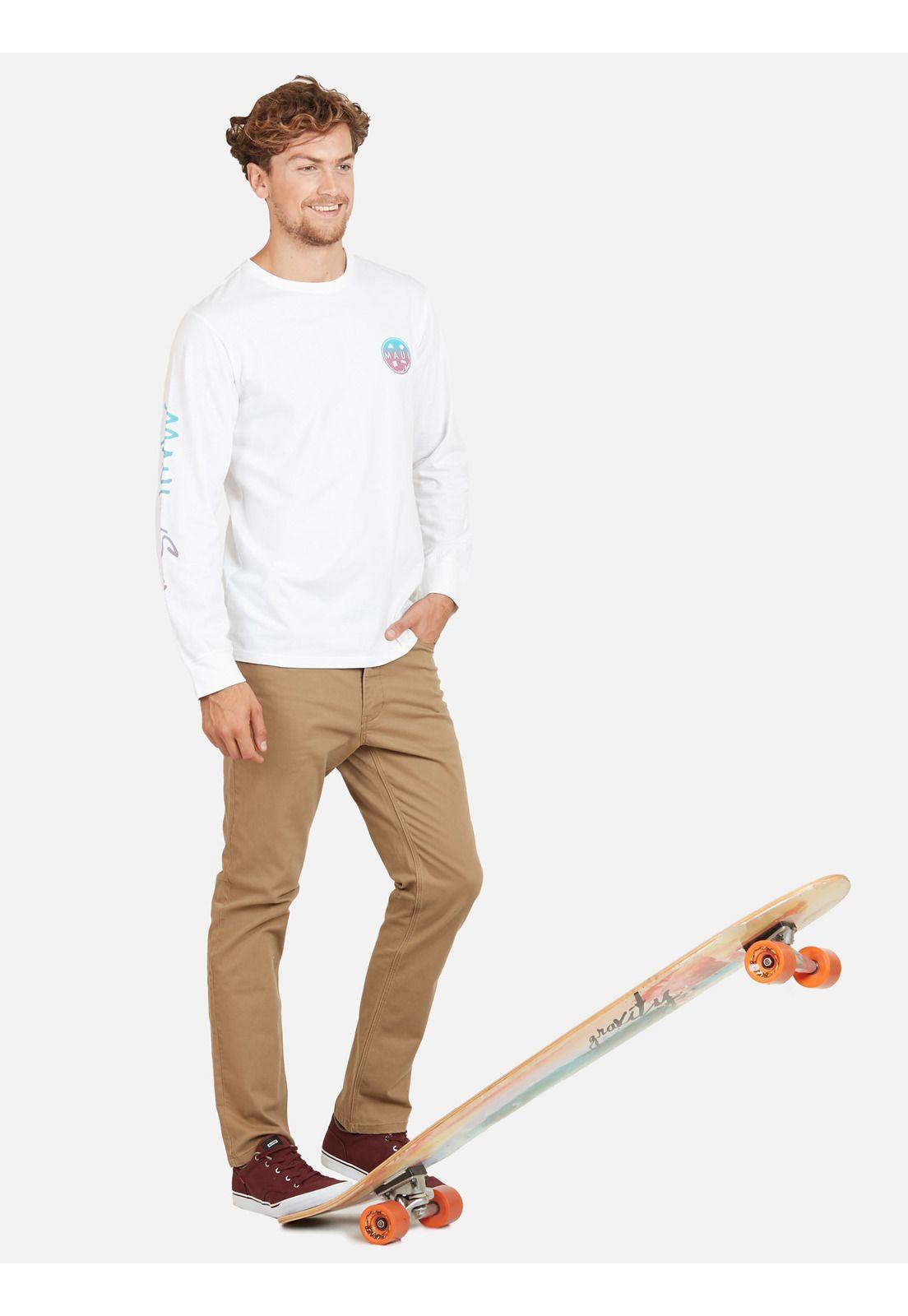 Pantalon Skinny Fit Hombre Café Maui And Sons-3
