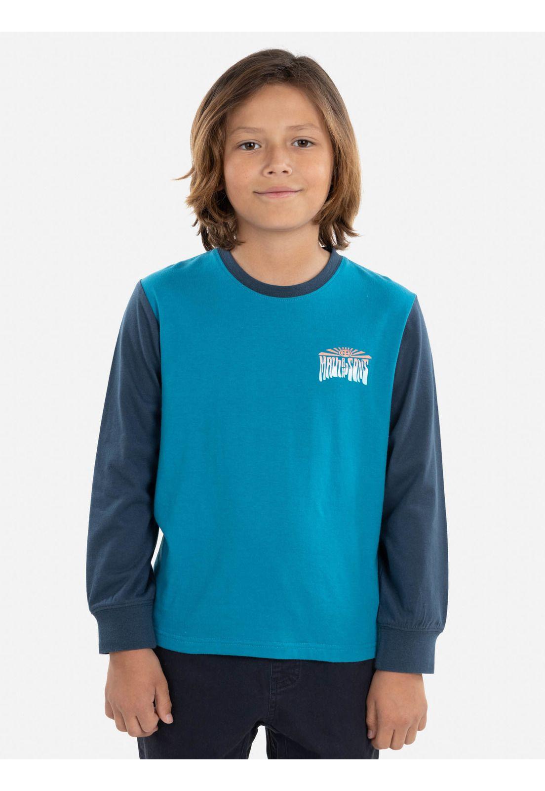 Polera  MAUI RIDE YOUR LIFE Niño Turquesa Maui & Sons-0