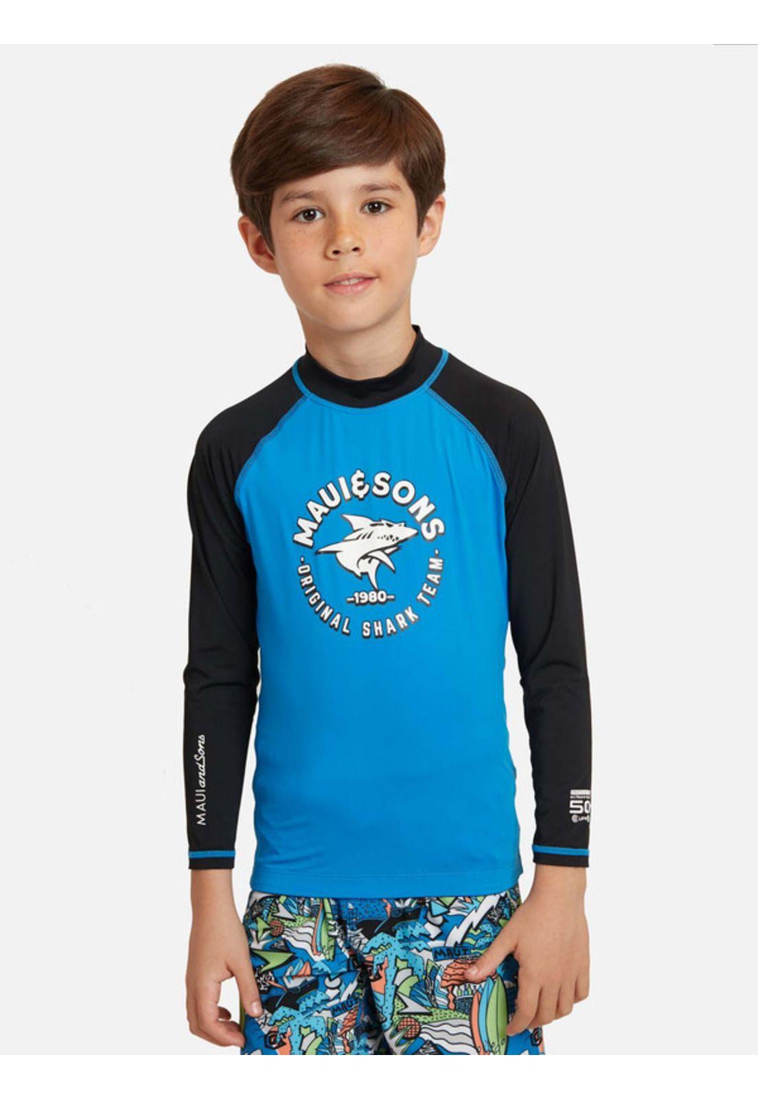 Polera Sin Nombre De Fantasia Niño Azul Maui And Sons-0