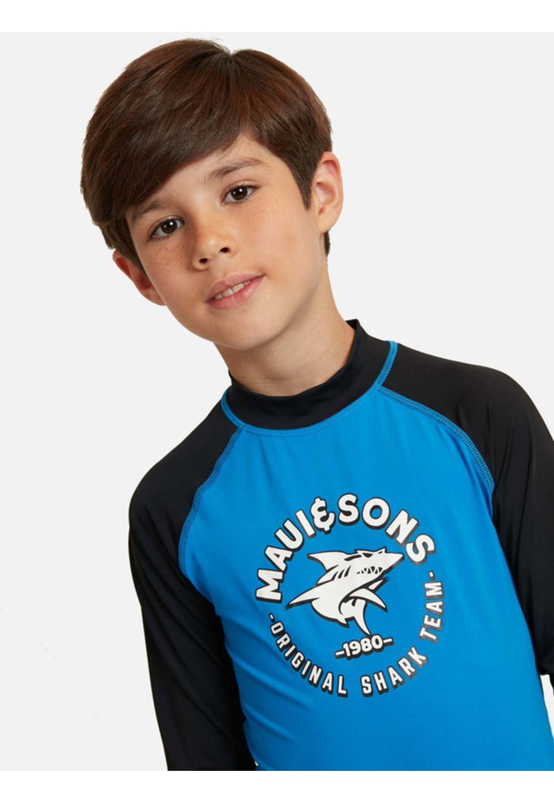 Polera Sin Nombre De Fantasia Niño Azul Maui And Sons-2