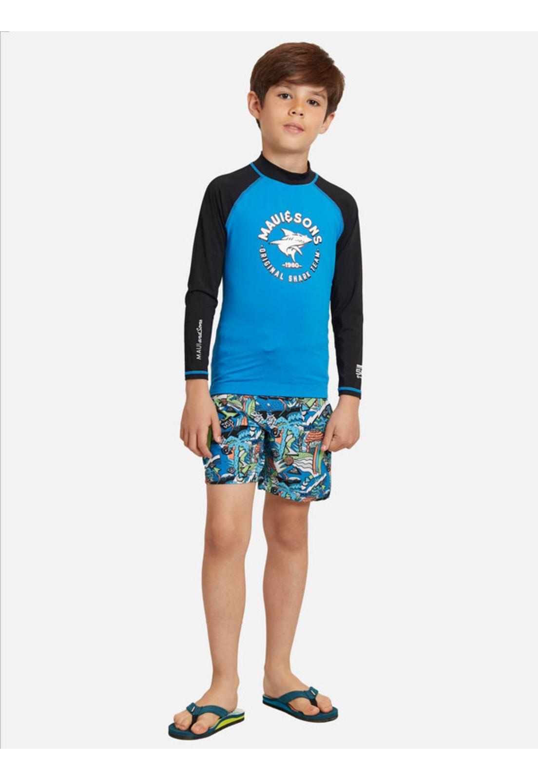 Polera Sin Nombre De Fantasia Niño Azul Maui And Sons-3