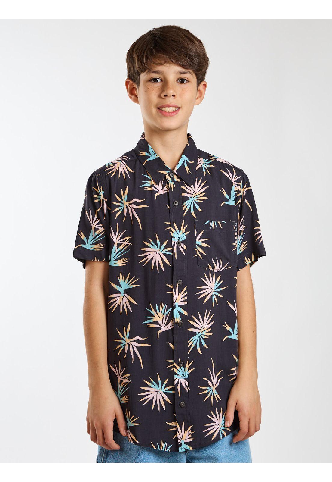 Camisa MC Wavely Multicolor Infantil Maui and Sons-0