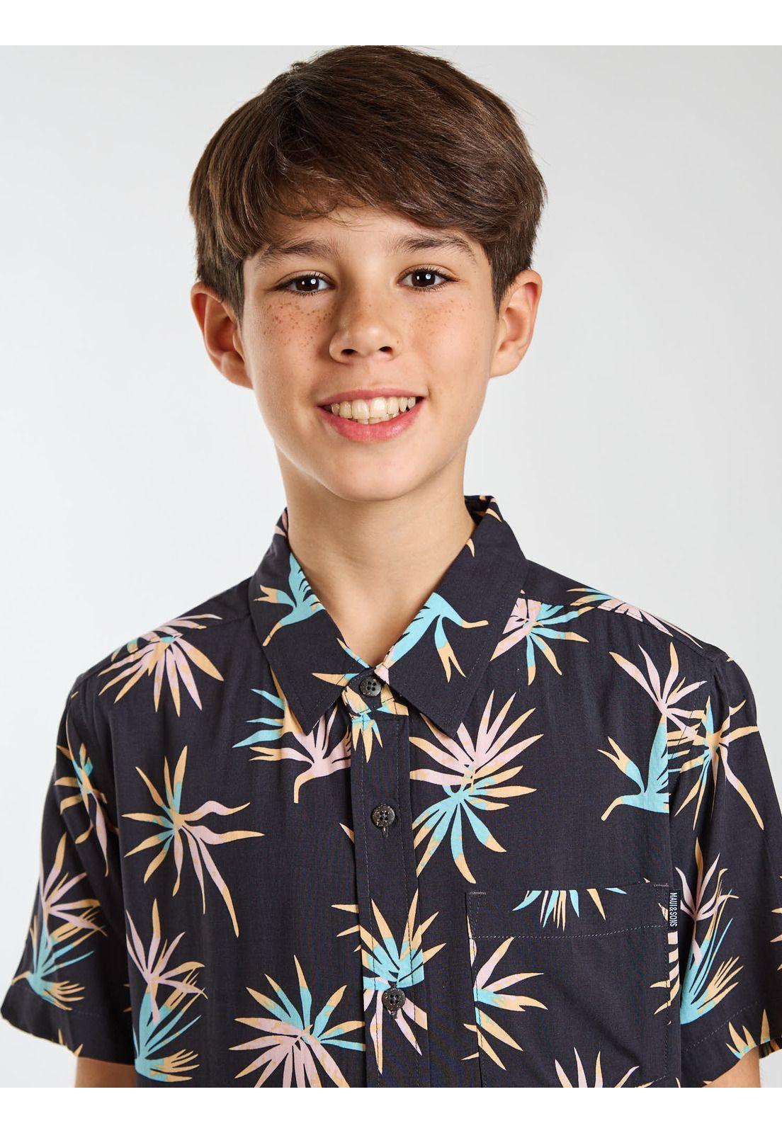 Camisa MC Wavely Multicolor Infantil Maui and Sons-3