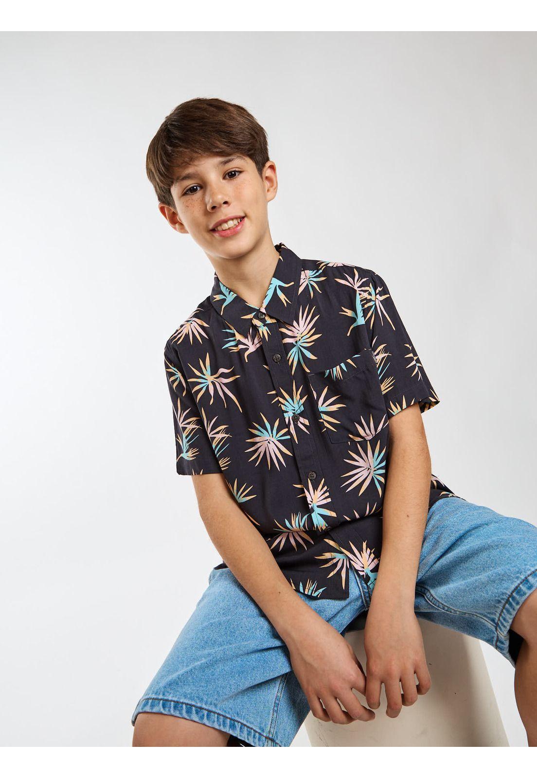 Camisa MC Wavely Multicolor Infantil Maui and Sons-6