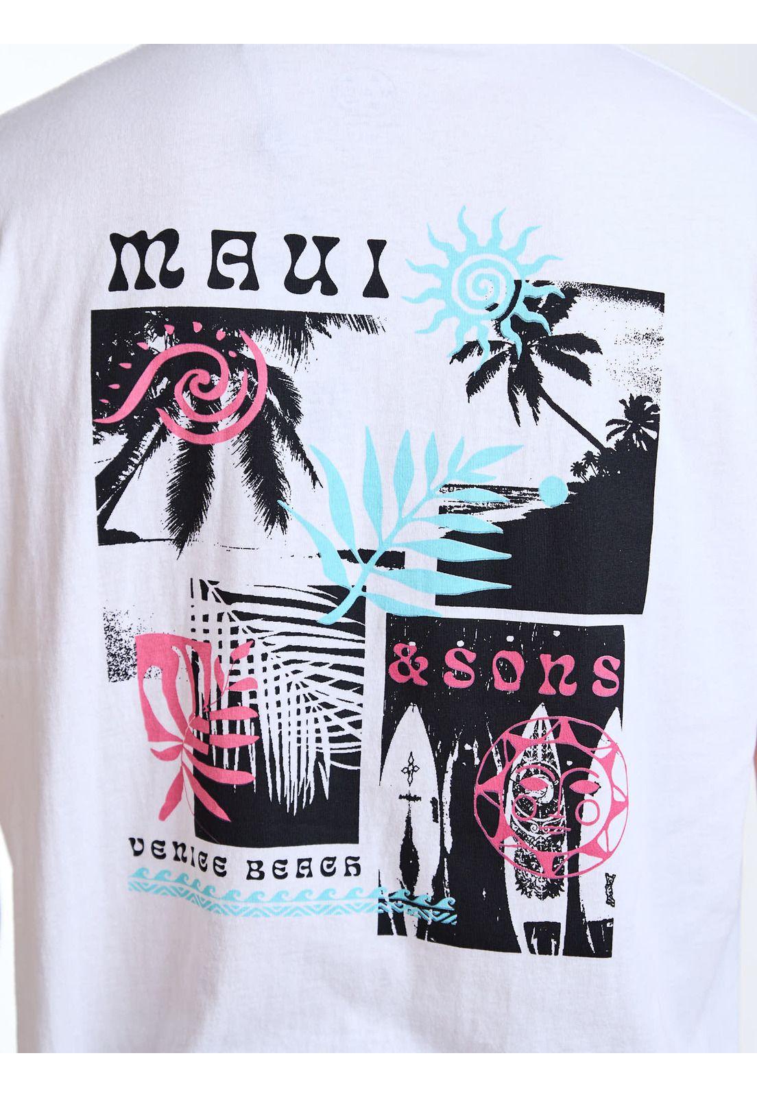 Polera MC Venice Blanco Hombre Maui and Sons-3