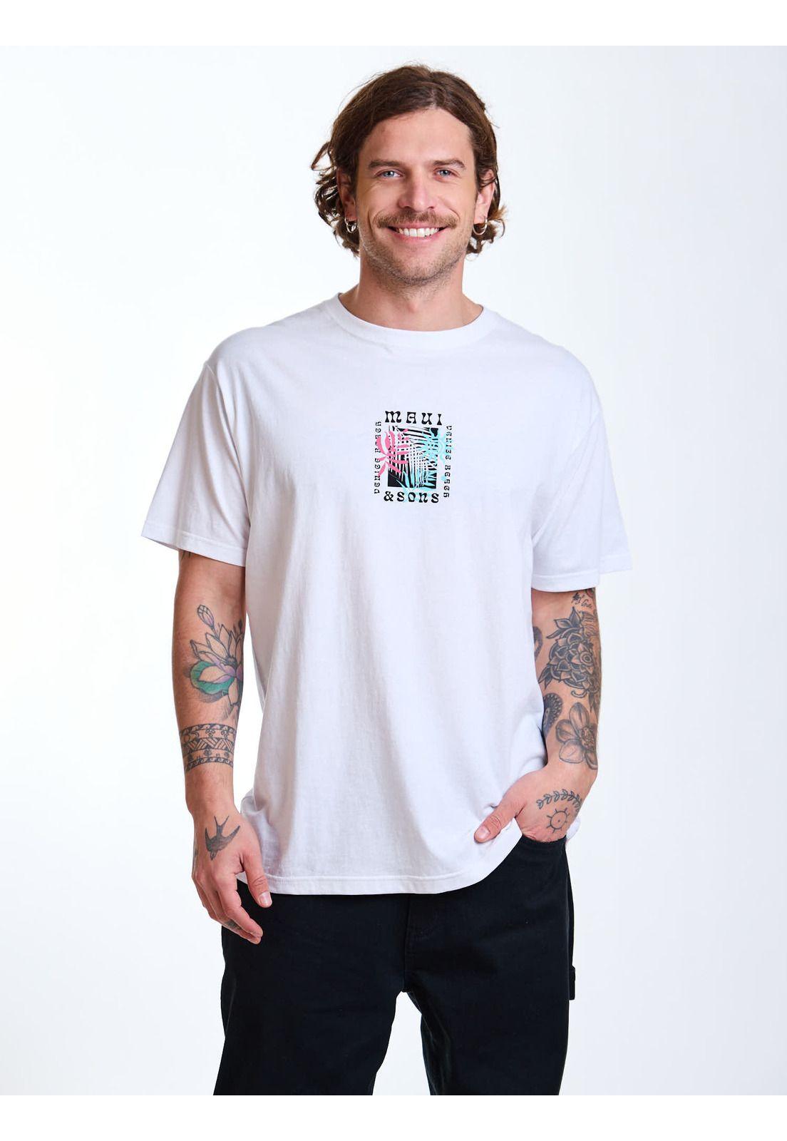 Polera MC Venice Blanco Hombre Maui and Sons-6
