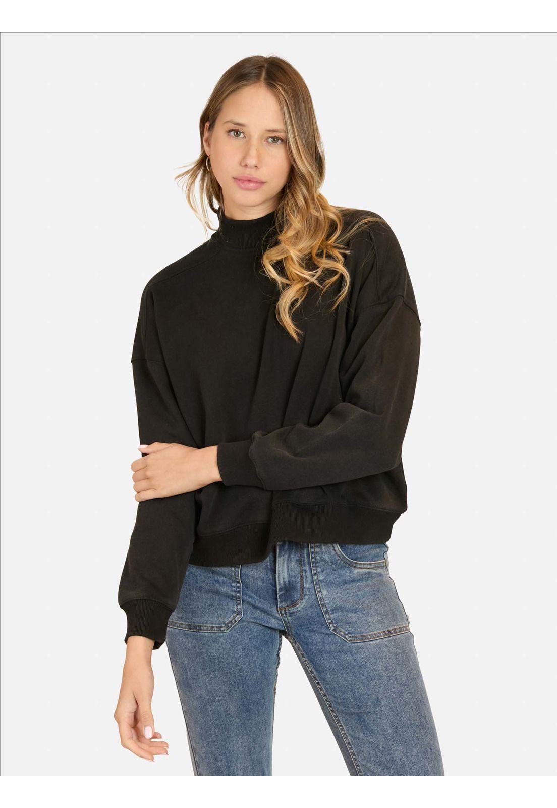 Poleron CR Palm Negro Mujer Maui And Sons-0