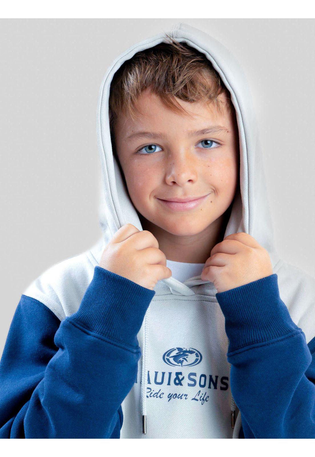 Poleron Canguro Outrider Verde Infantil Maui And Sons-3