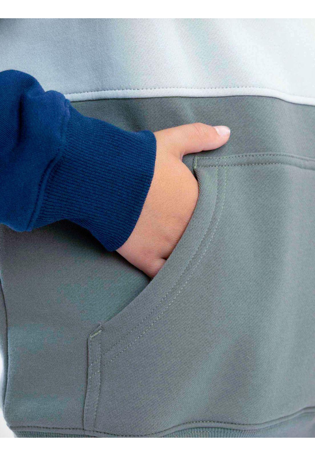 Poleron Canguro Outrider Verde Infantil Maui And Sons-4