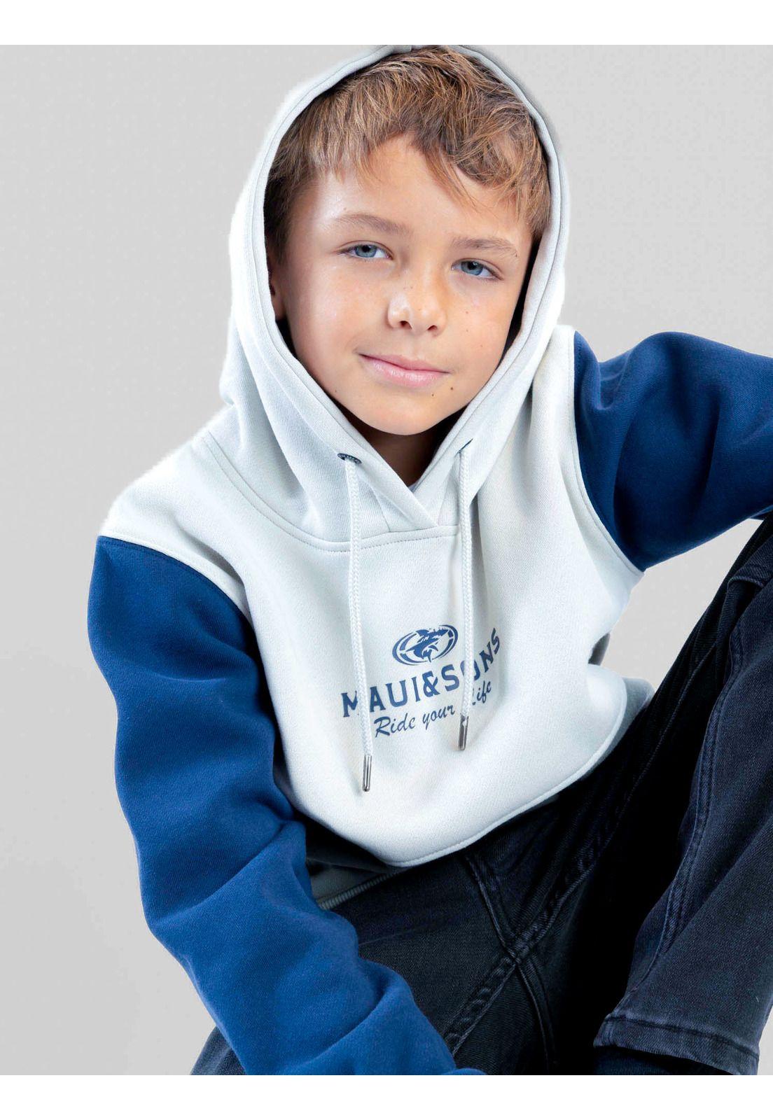 Poleron Canguro Outrider Verde Infantil Maui And Sons-5