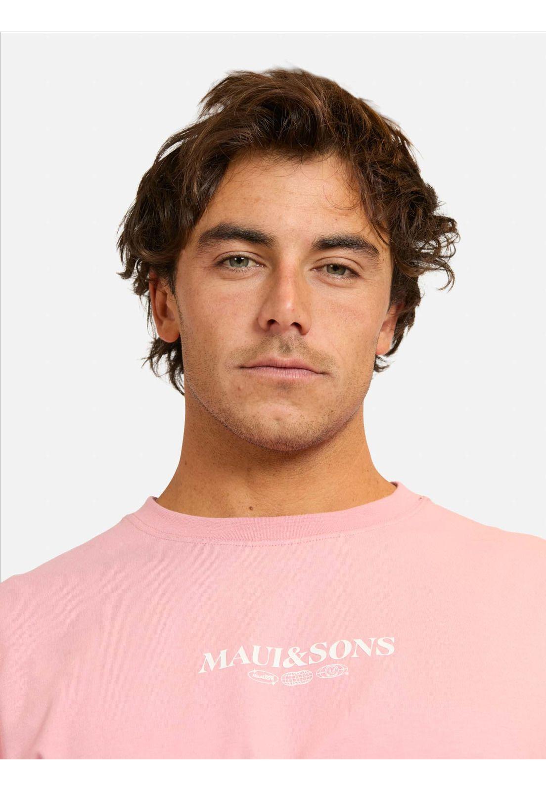 Polera MC Fufifo Rosado Hombre Maui And Sons-2