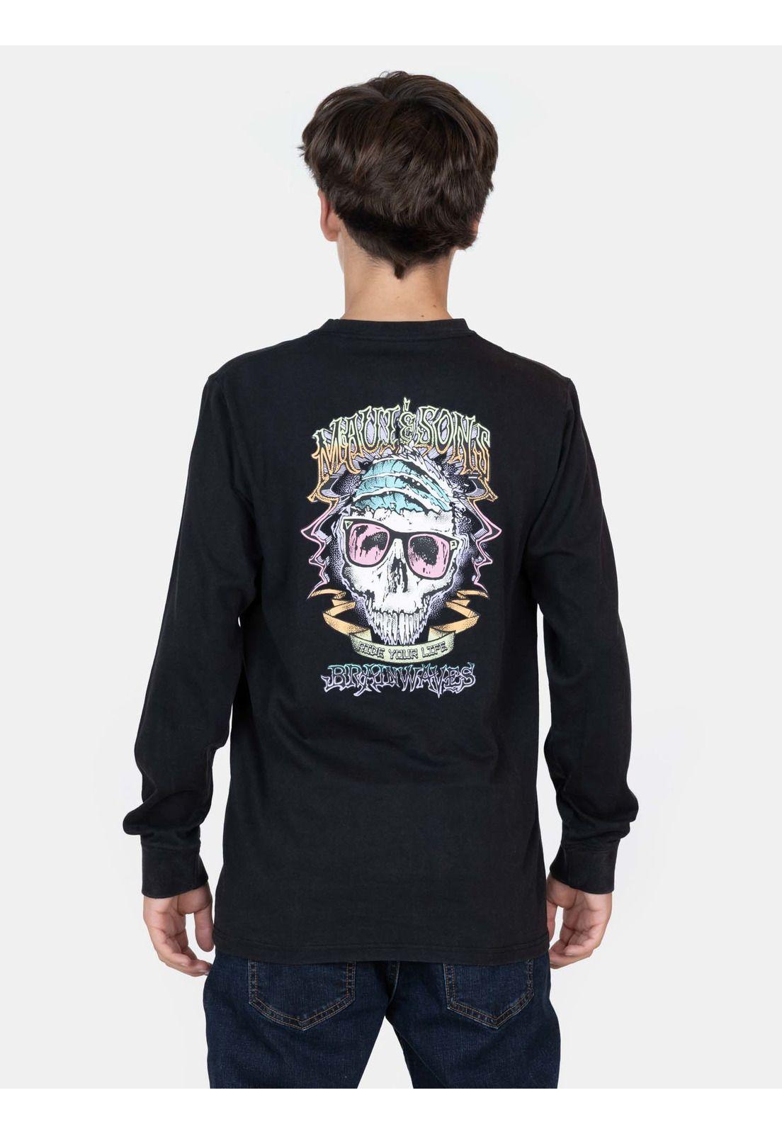 Polera ML RayVibe Negro Infantil Maui And Sons-1