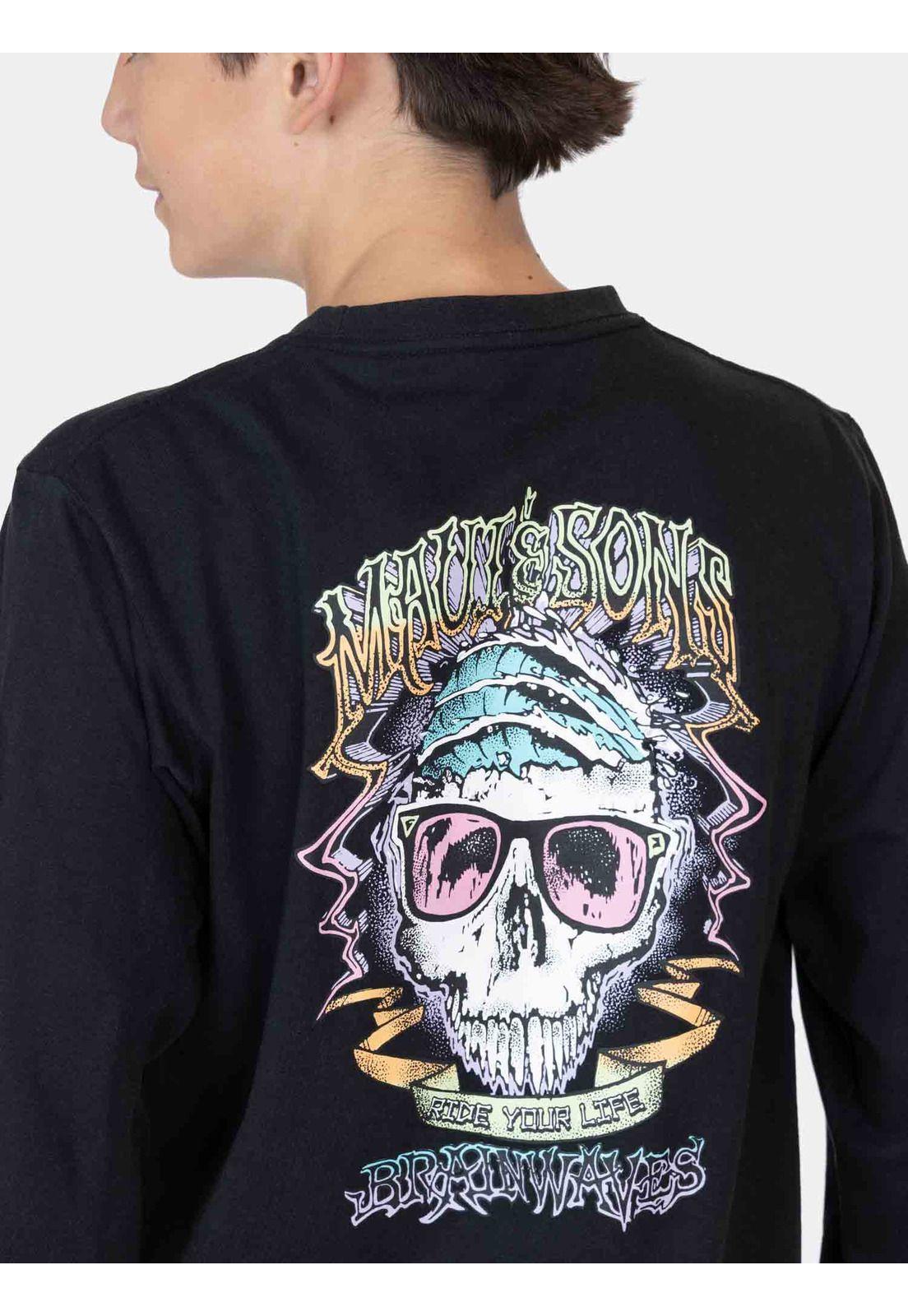 Polera ML RayVibe Negro Infantil Maui And Sons-2