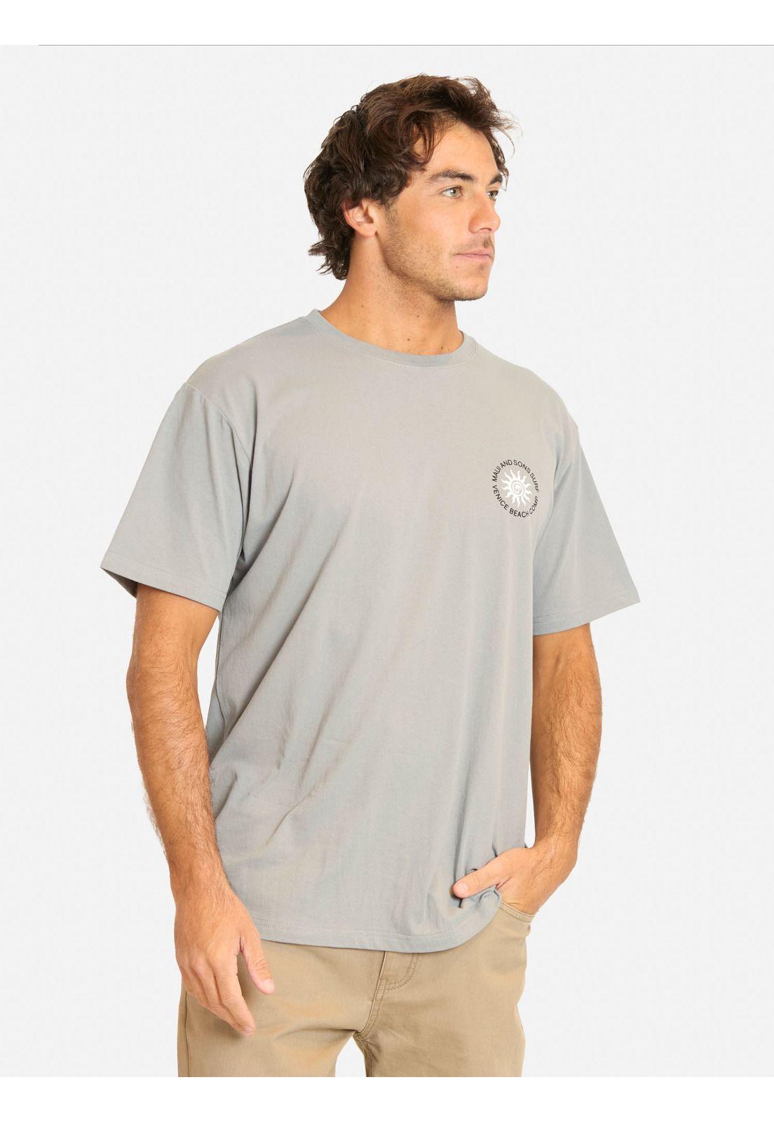 Polera MC Boby Gris Hombre Maui And Sons-0