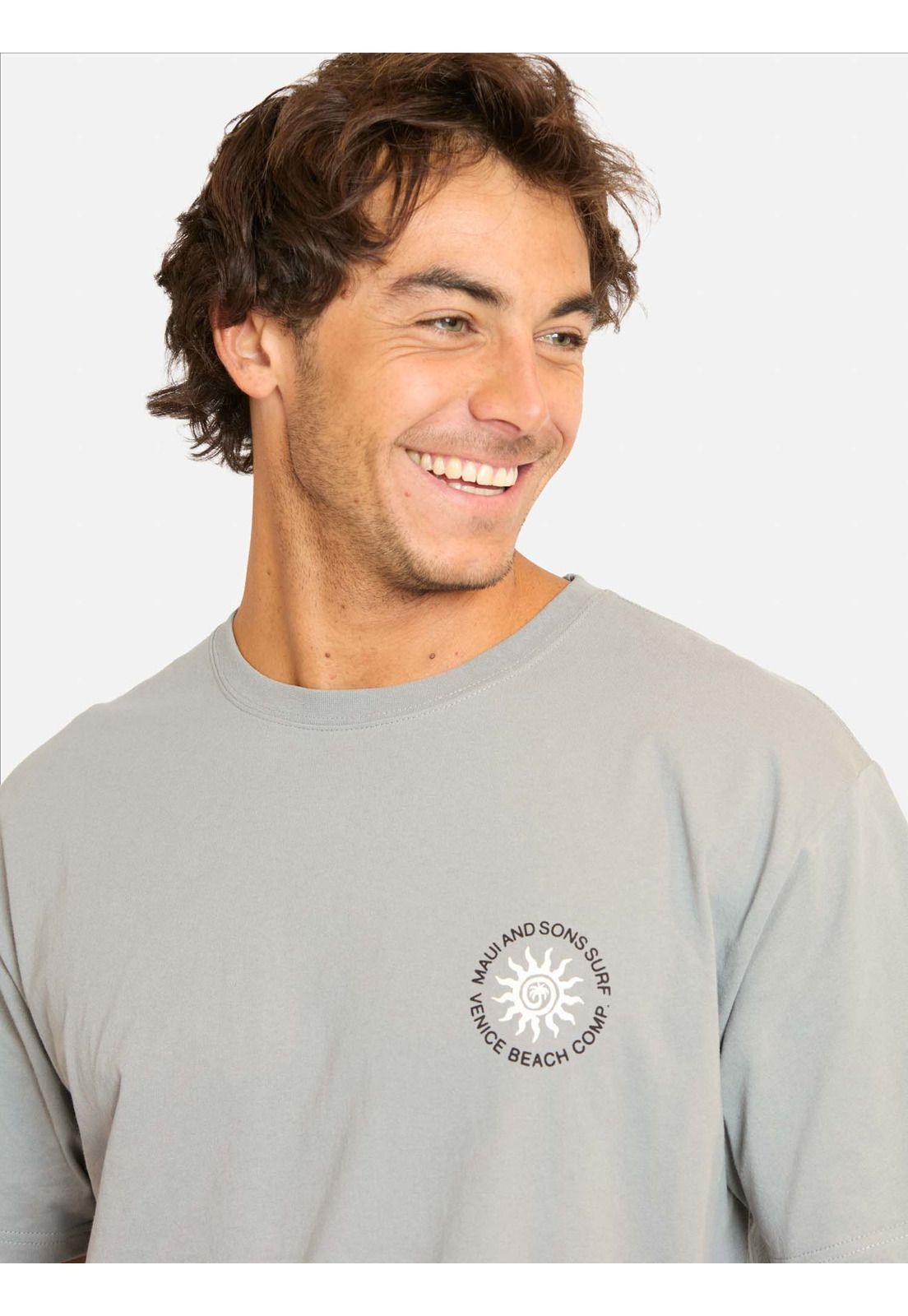 Polera MC Boby Gris Hombre Maui And Sons-2