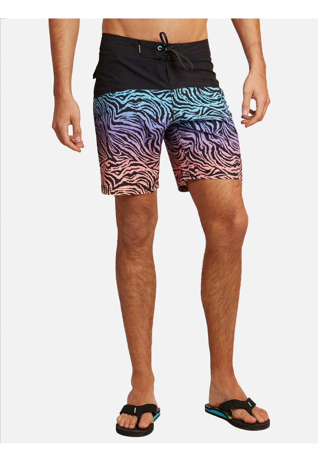 Traje De Baño Stretch Animal Rainbow Vortex Hombre Multicolor Maui And Sons-0