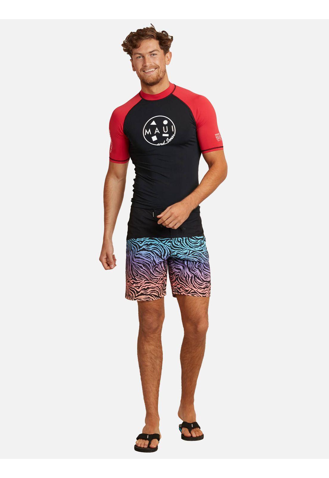 Traje De Baño Stretch Animal Rainbow Vortex Hombre Multicolor Maui And Sons-3