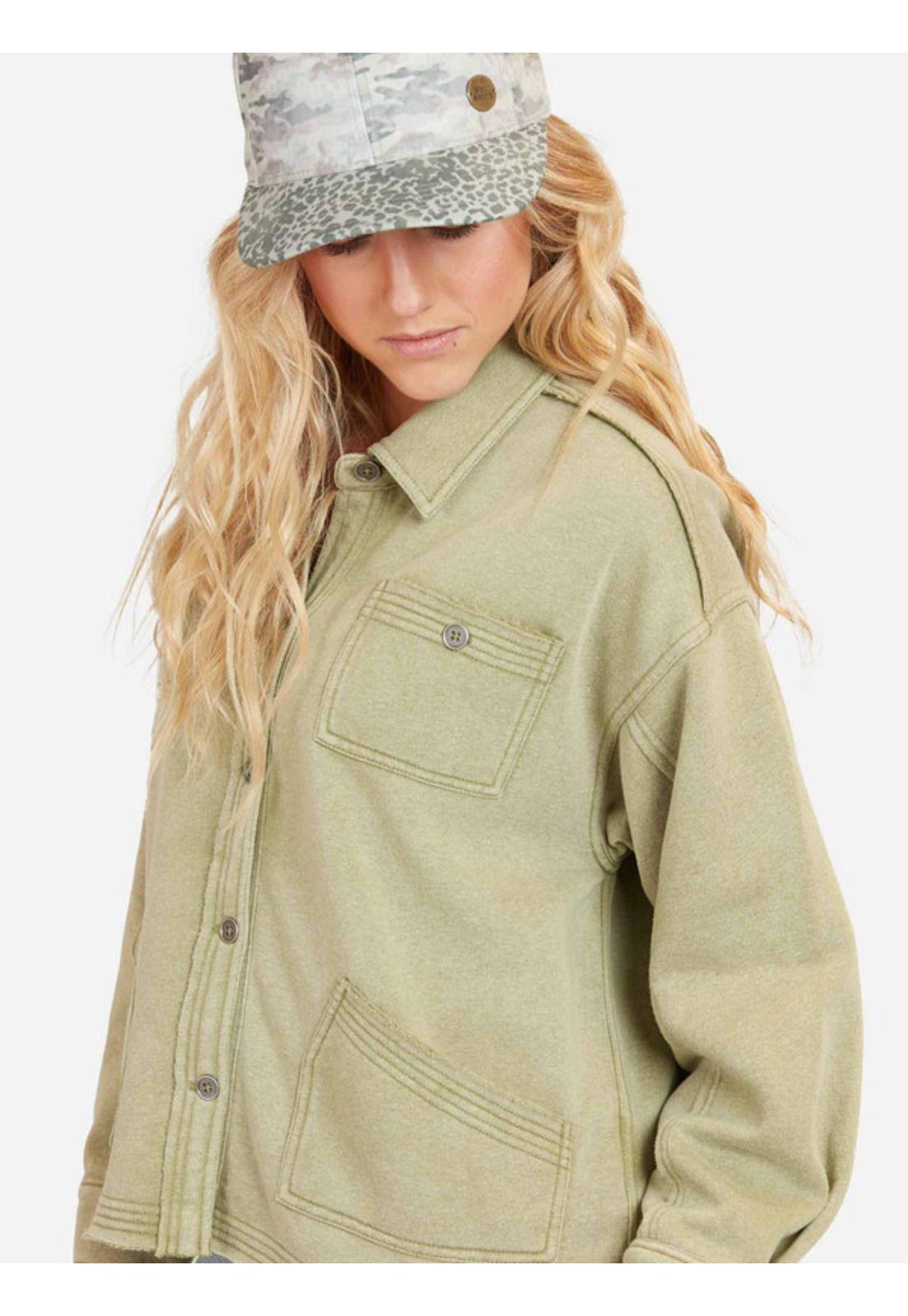 Poleron Chill Buttoned Mujer Verde Maui And Sons-2