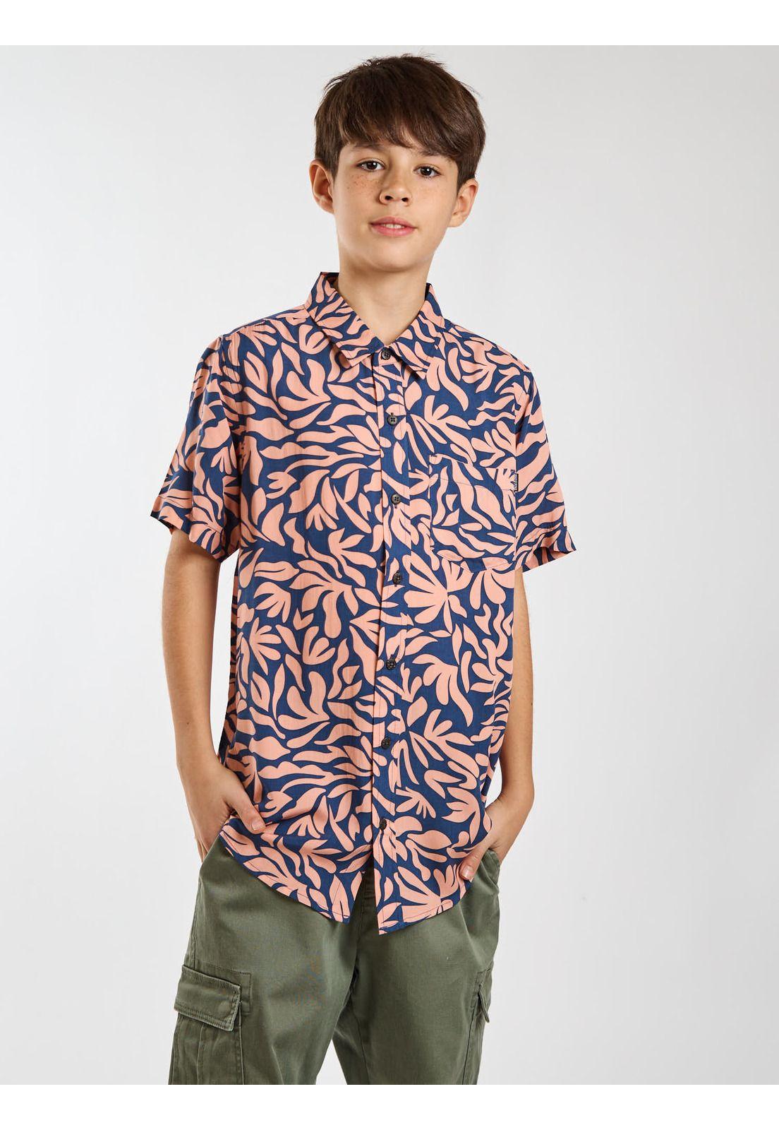 Camisa MC Makoa Multicolor Infantil Maui and Sons-5