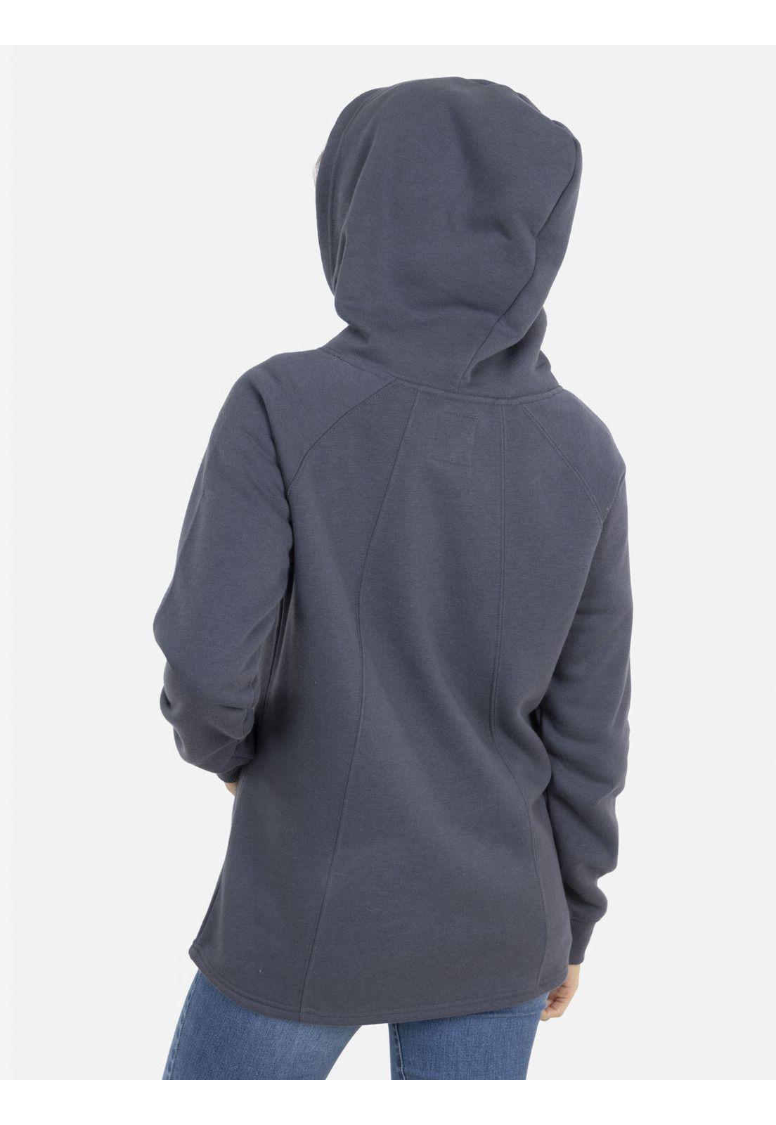 Poleron TWO TIGERS HOODIE Mujer Gris Oscuro Maui and Sons-1