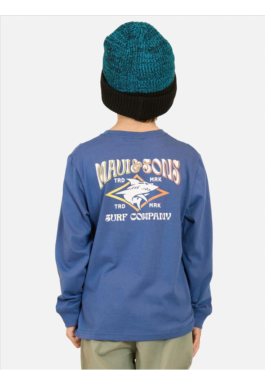 Polera ML Smokin Azul Infantil Maui And Sons-1