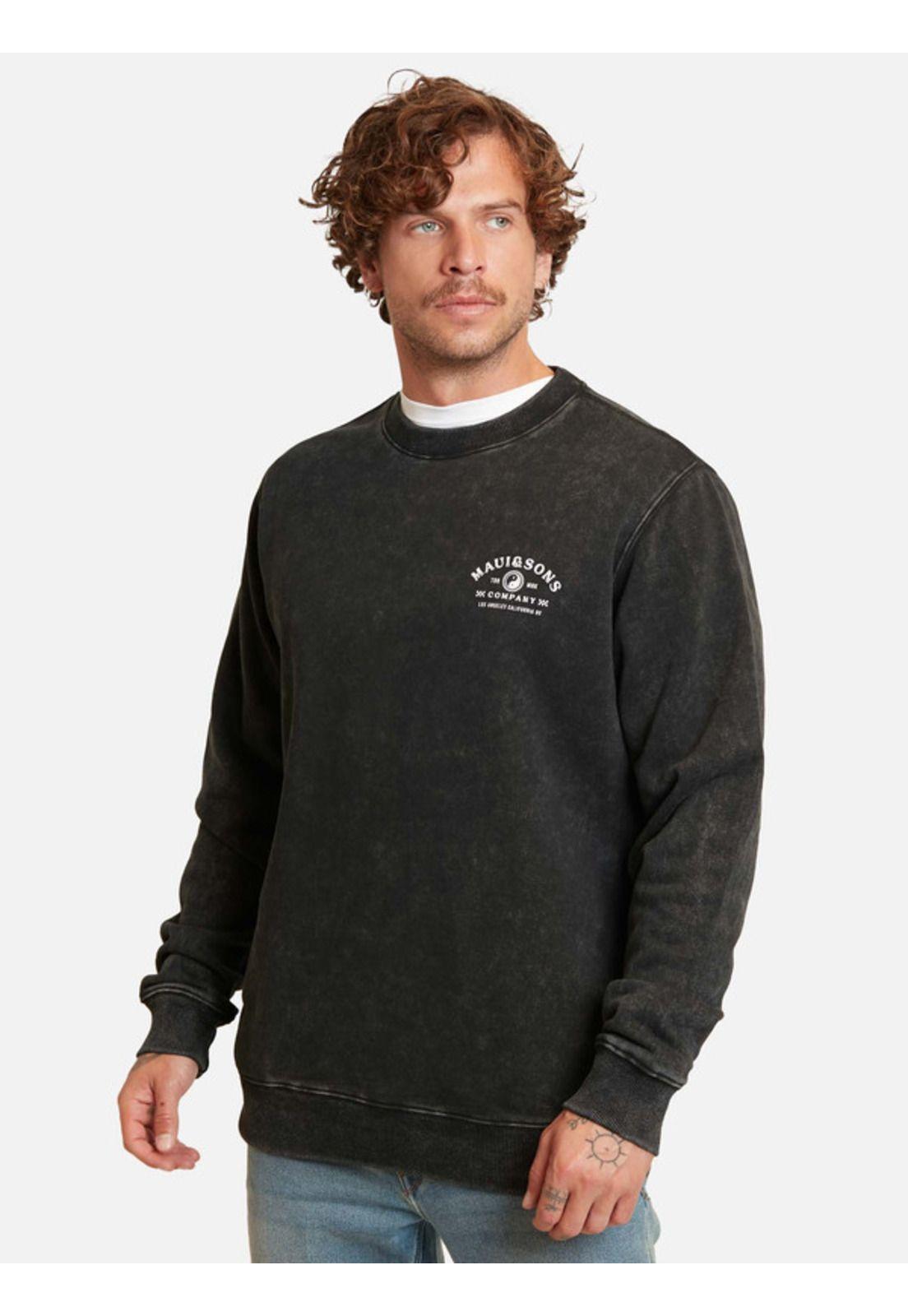 Poleron Yinyan Surfco Crew Negro Maui And Sons-0
