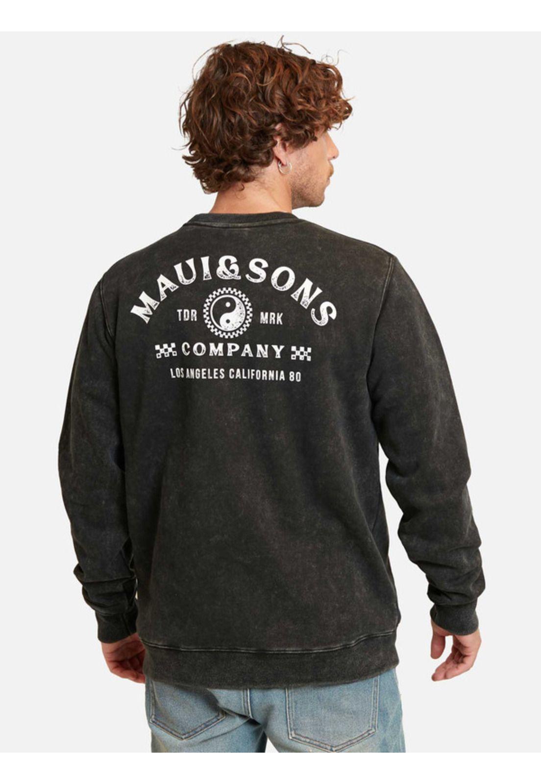 Poleron Yinyan Surfco Crew Negro Maui And Sons-1
