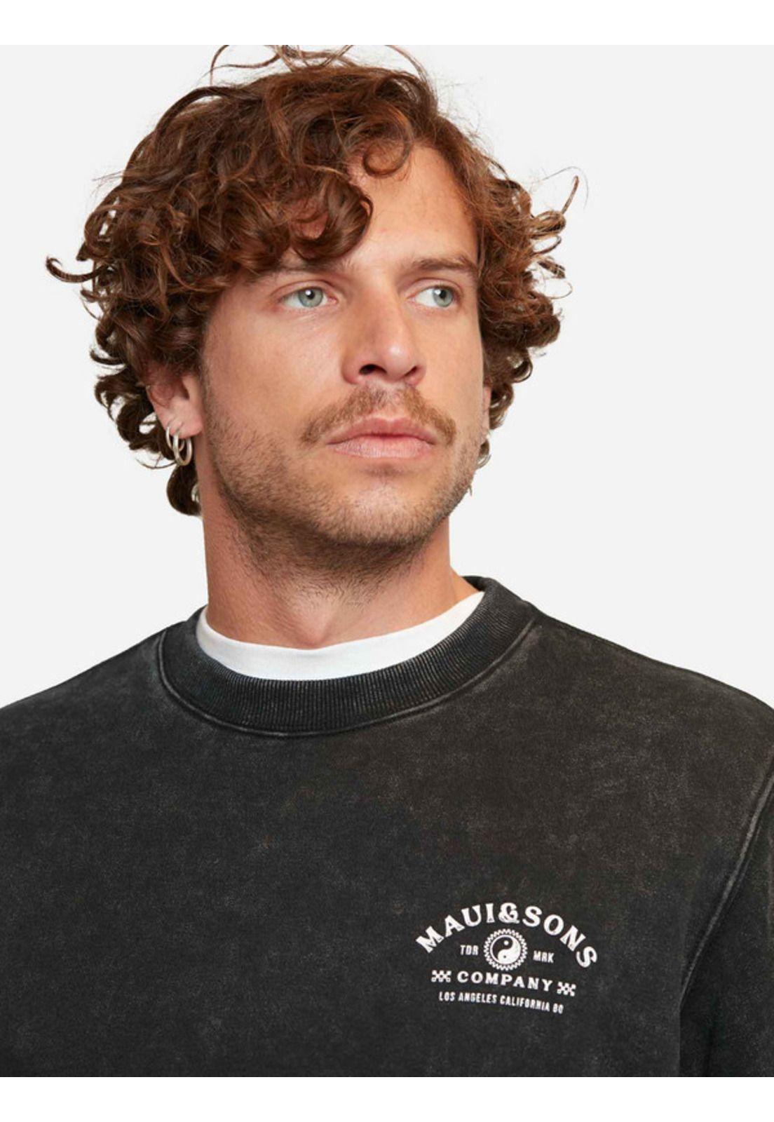 Poleron Yinyan Surfco Crew Negro Maui And Sons-2