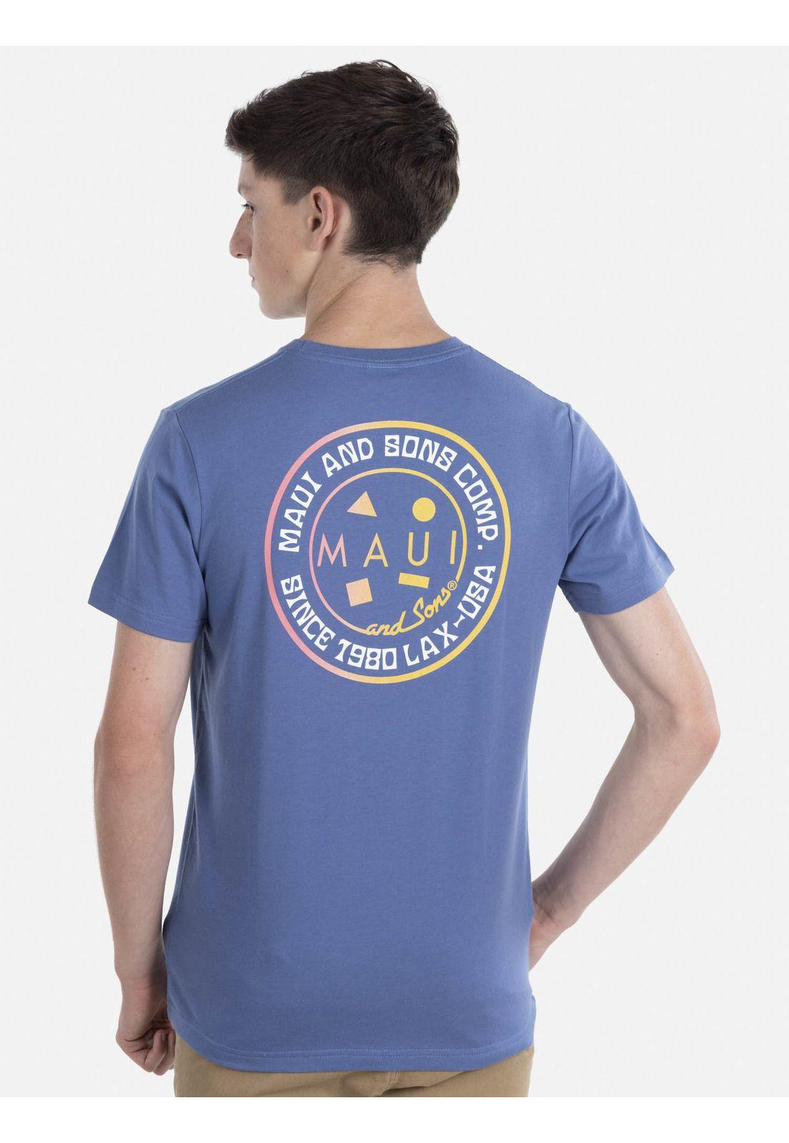 Polera SINCE 1980 LAX SS TEE Juvenil Azul Maui & Sons-1