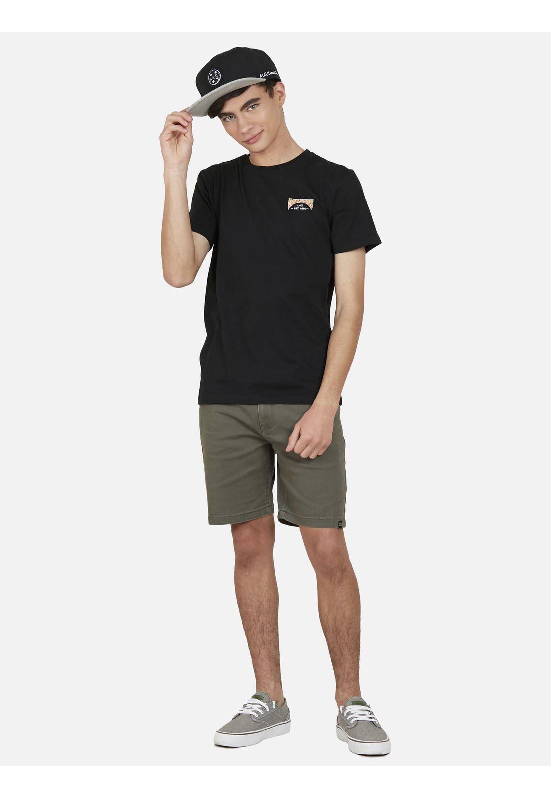 Polera OLD SHARK Juvenil Negro Maui and Sons-3