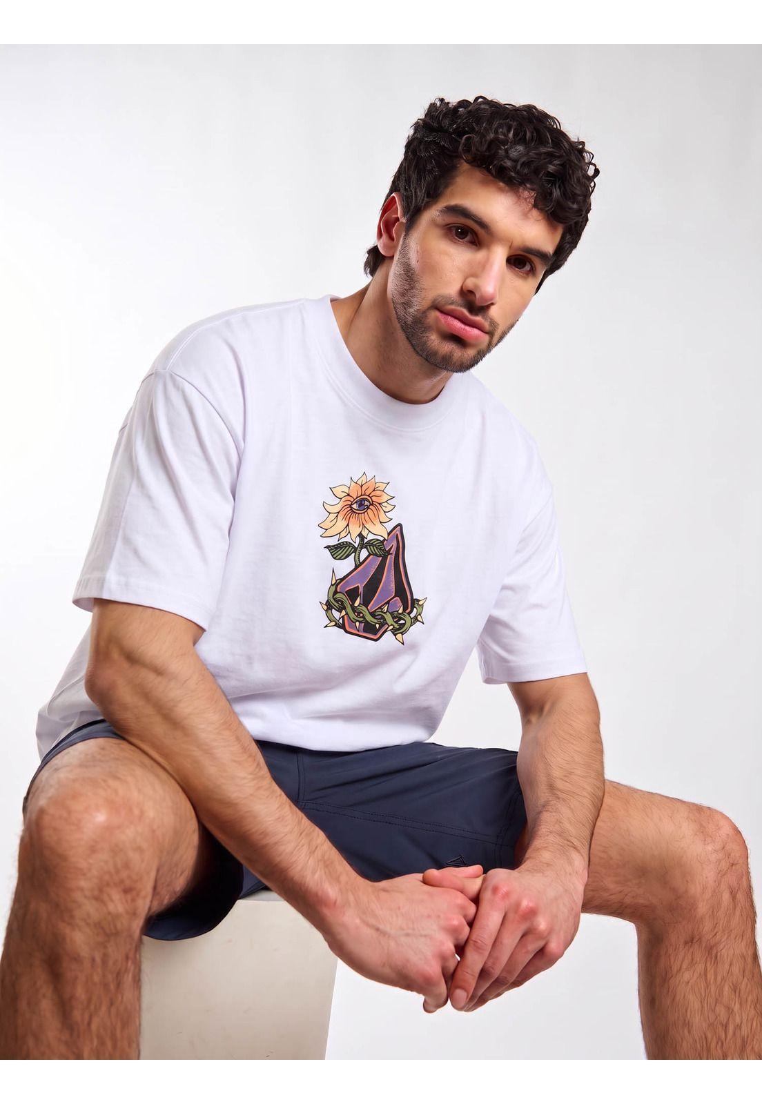 Polera Oversize Ca Dreaming Blanco Hombre Volcom-4