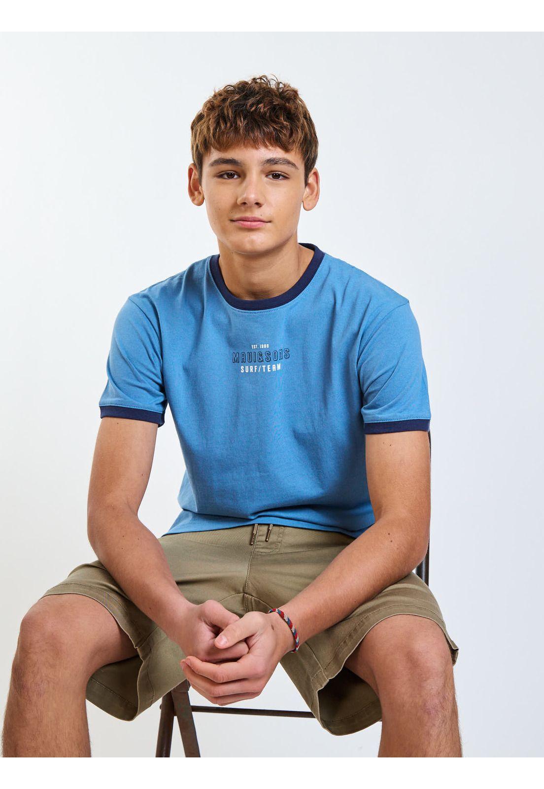 Polera MC Radical Celeste Infantil Maui and Sons-7