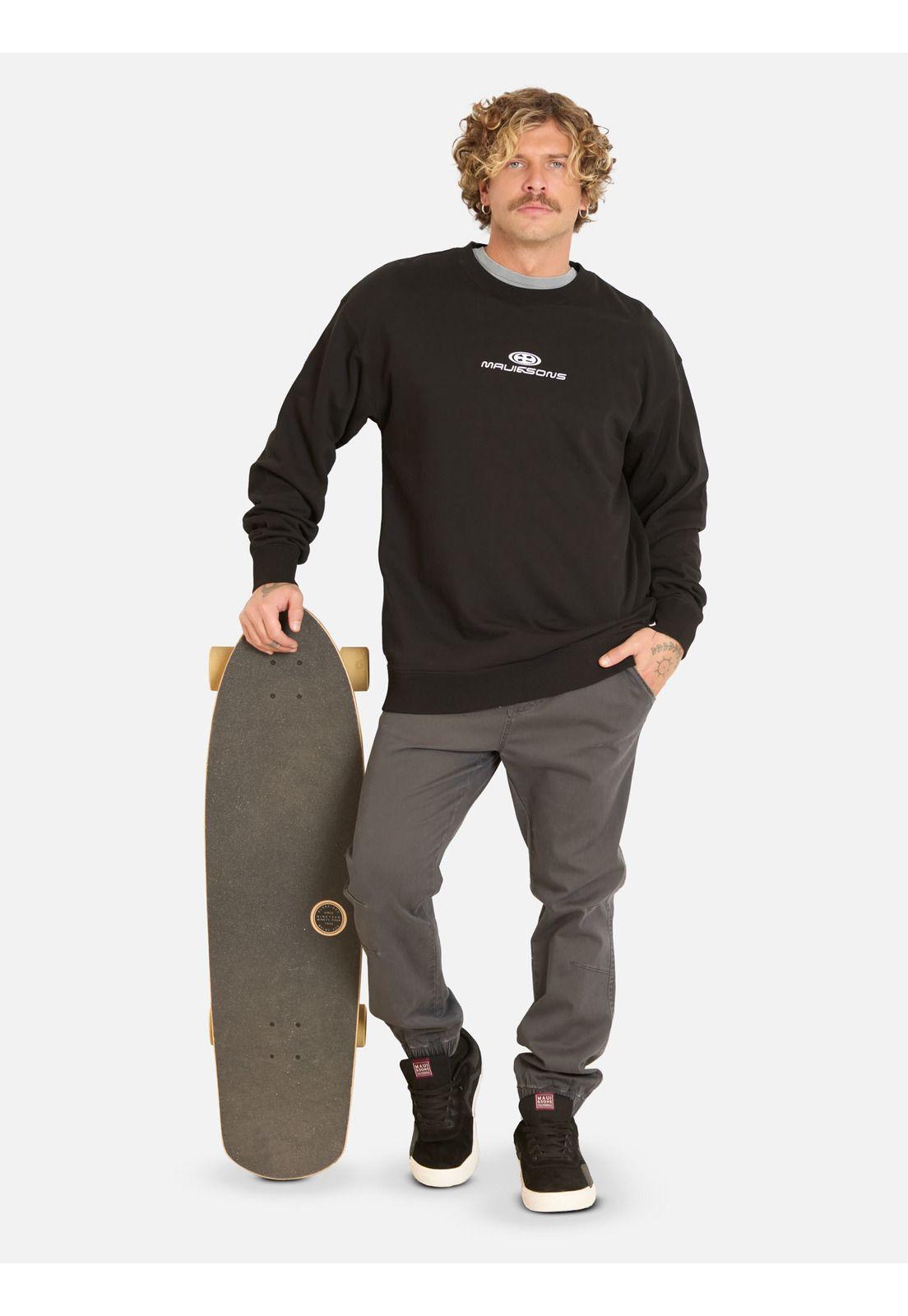 Poleron CR Flowtica Negro Hombre Maui And Sons-3