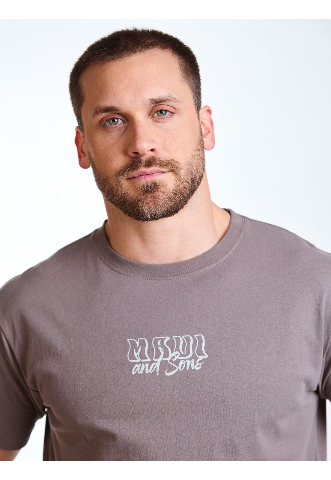 Polera MC Grid Café Hombre Maui and Sons-4