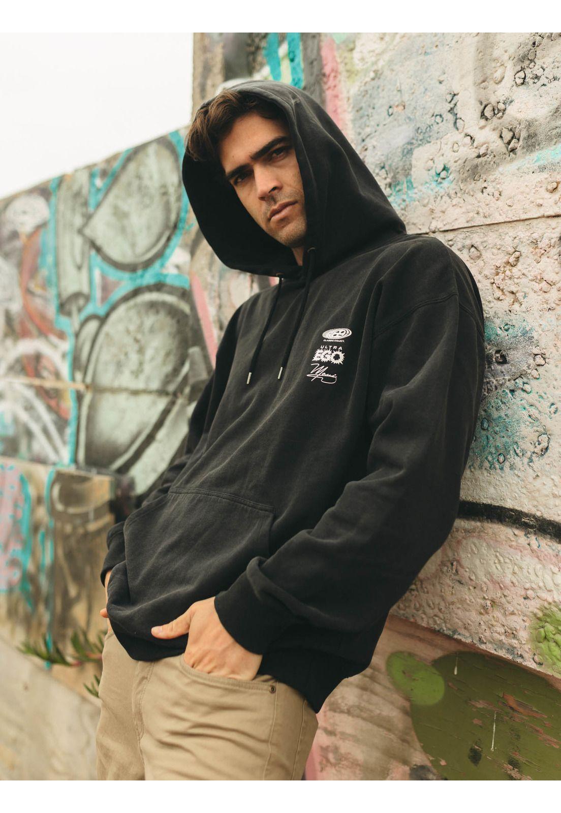 Poleron Canguro Ultra Ego Negro Hombre Maui And Sons-0