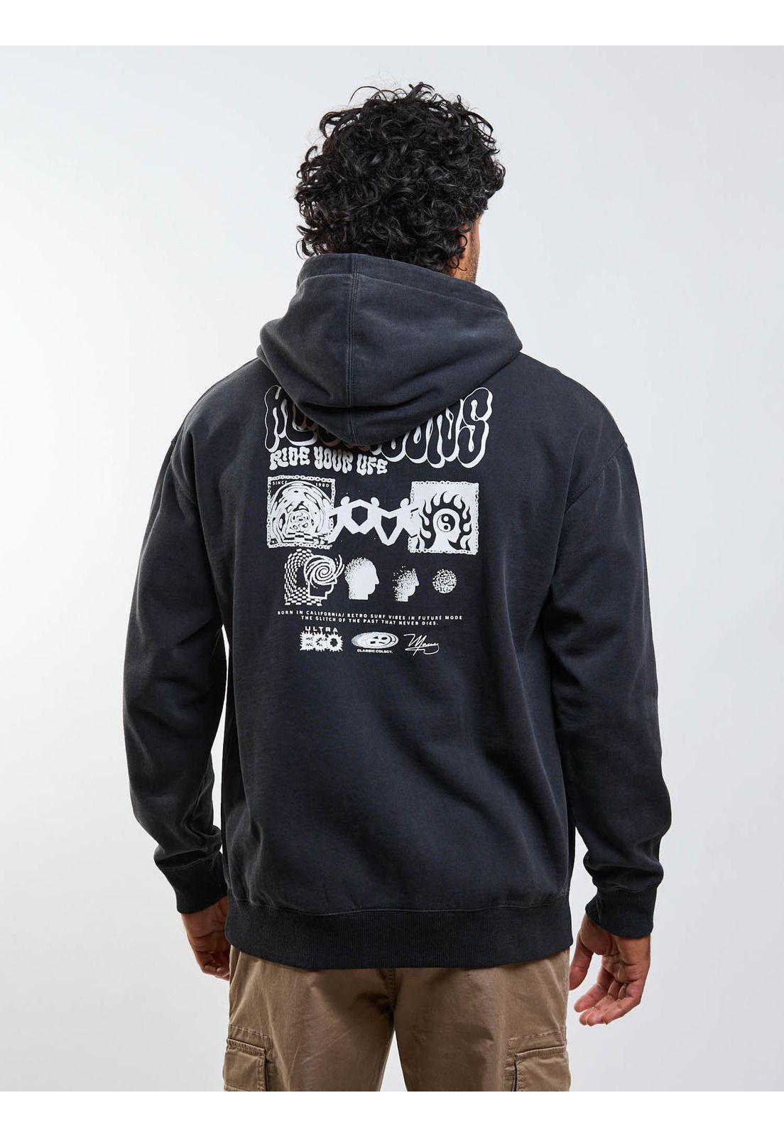 Poleron Canguro Ultra Ego Negro Hombre Maui And Sons-3