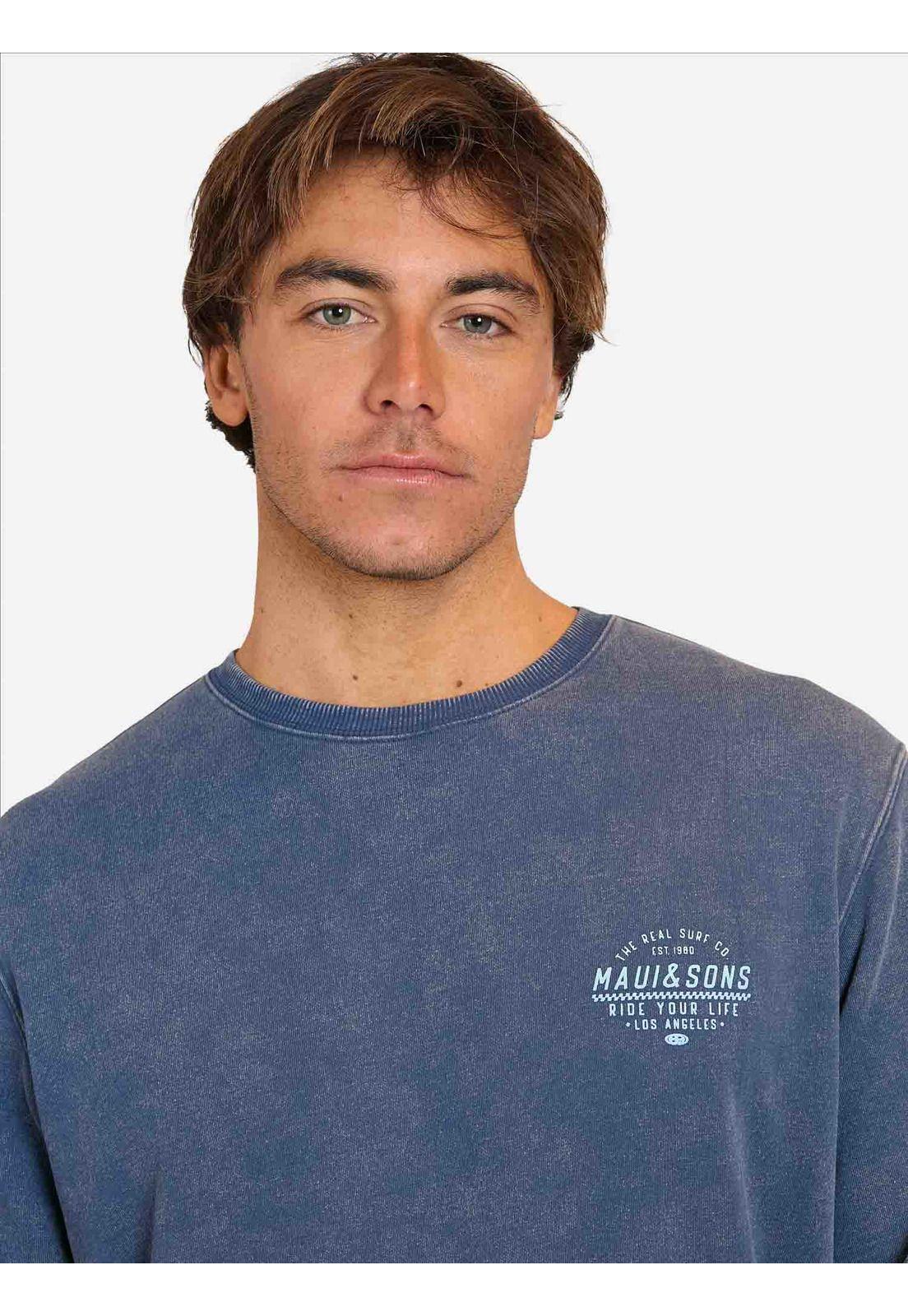 Poleron CR Hunter Azul Hombre Maui and Sons-3
