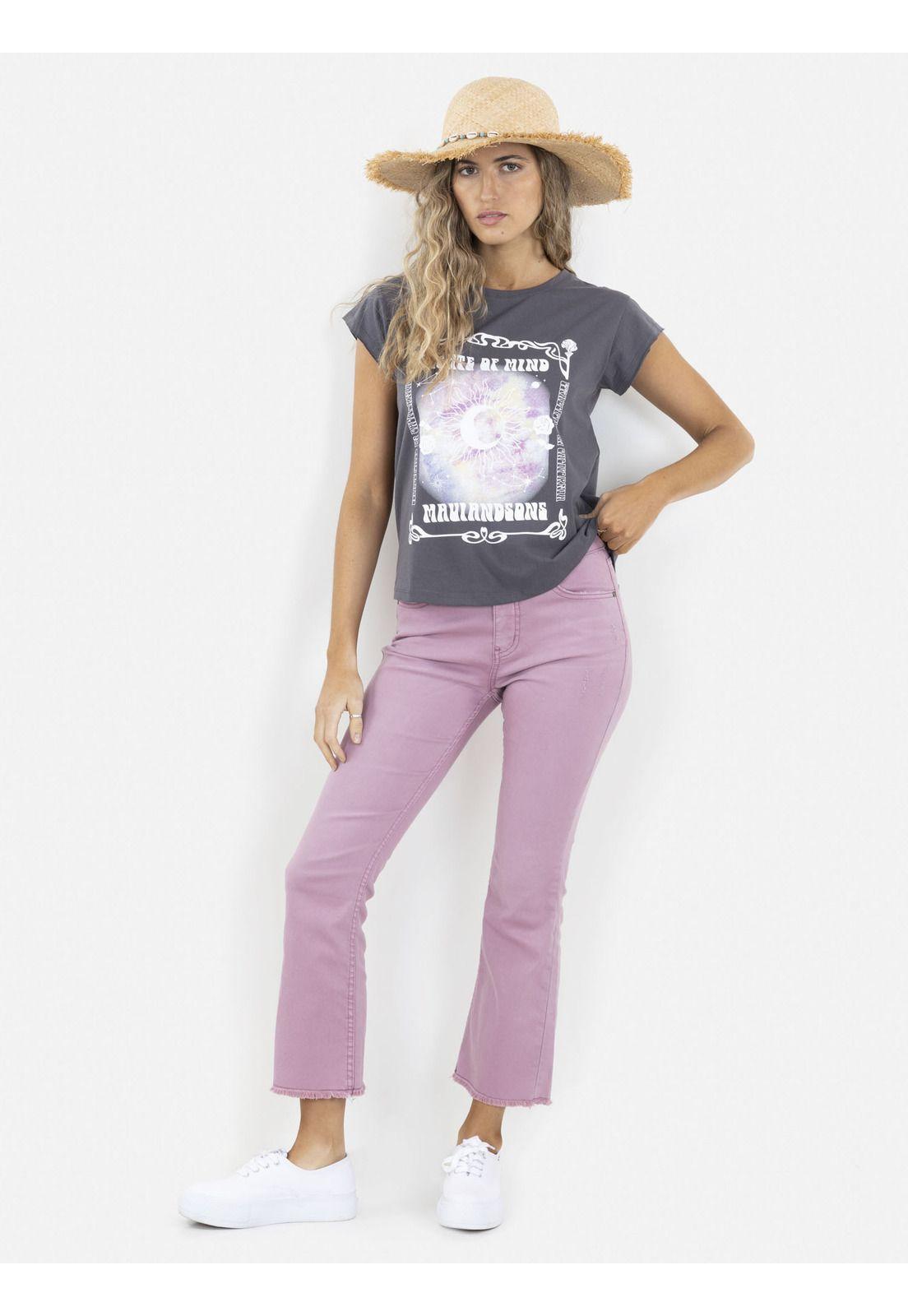 Polera STATE OF MIND Mujer Gris Oscuro Maui and Sons-3
